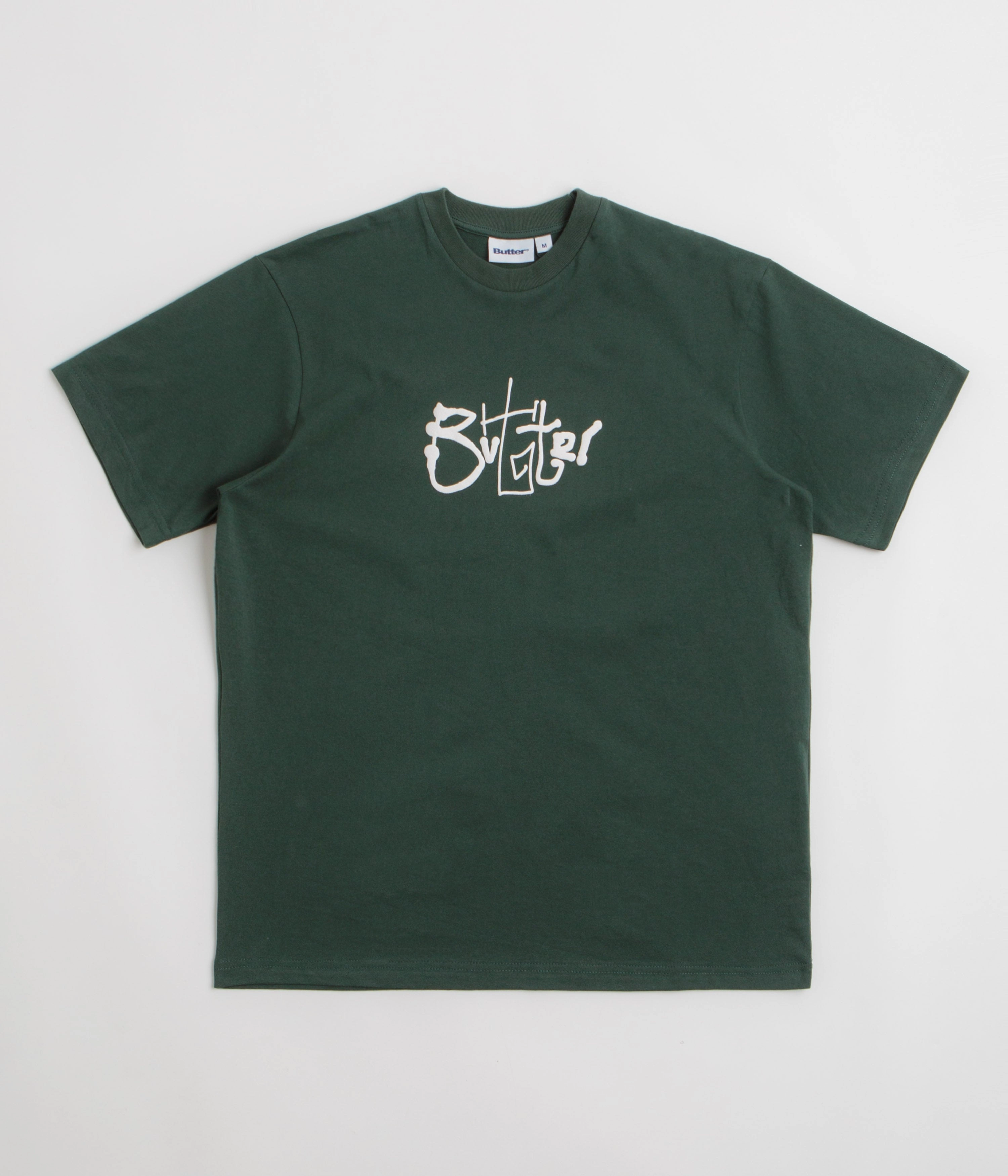 School Uniform Fit for All Seasons Butter Goods Scribble T-Shirt - Dark Forest