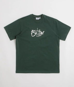 School Uniform Fit for All Seasons Butter Goods Scribble T-Shirt - Dark Forest