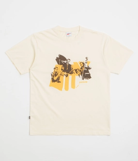 quick dry Pasteelo Jazz Cats T-Shirt - Cream