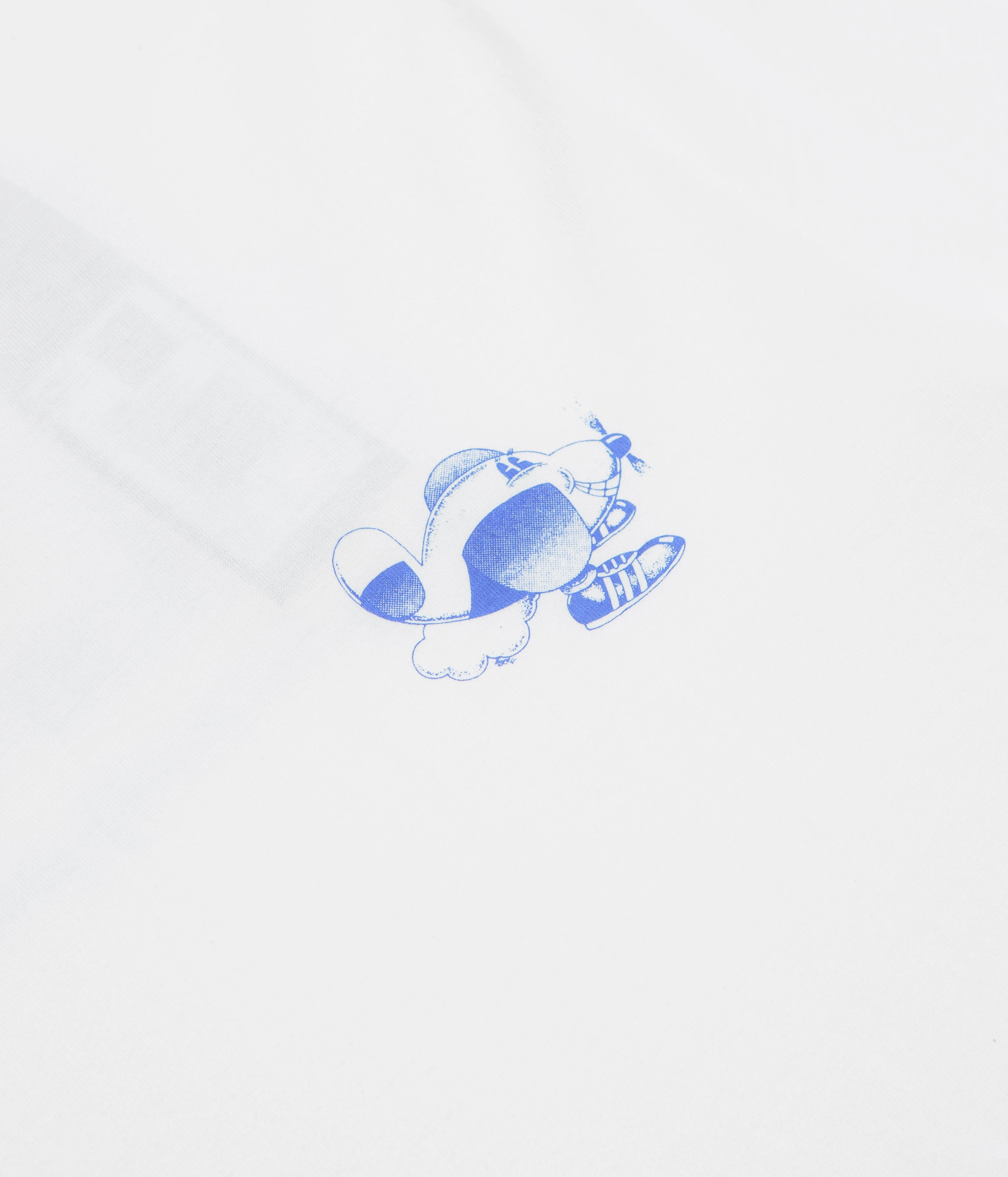 Adidas Dog Plane T-Shirt - White / Lucid Blue Effortless Comfort Wear