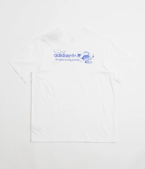 EnhancedDurabilityFinish Adidas Dog Plane T-Shirt - White / Lucid Blue