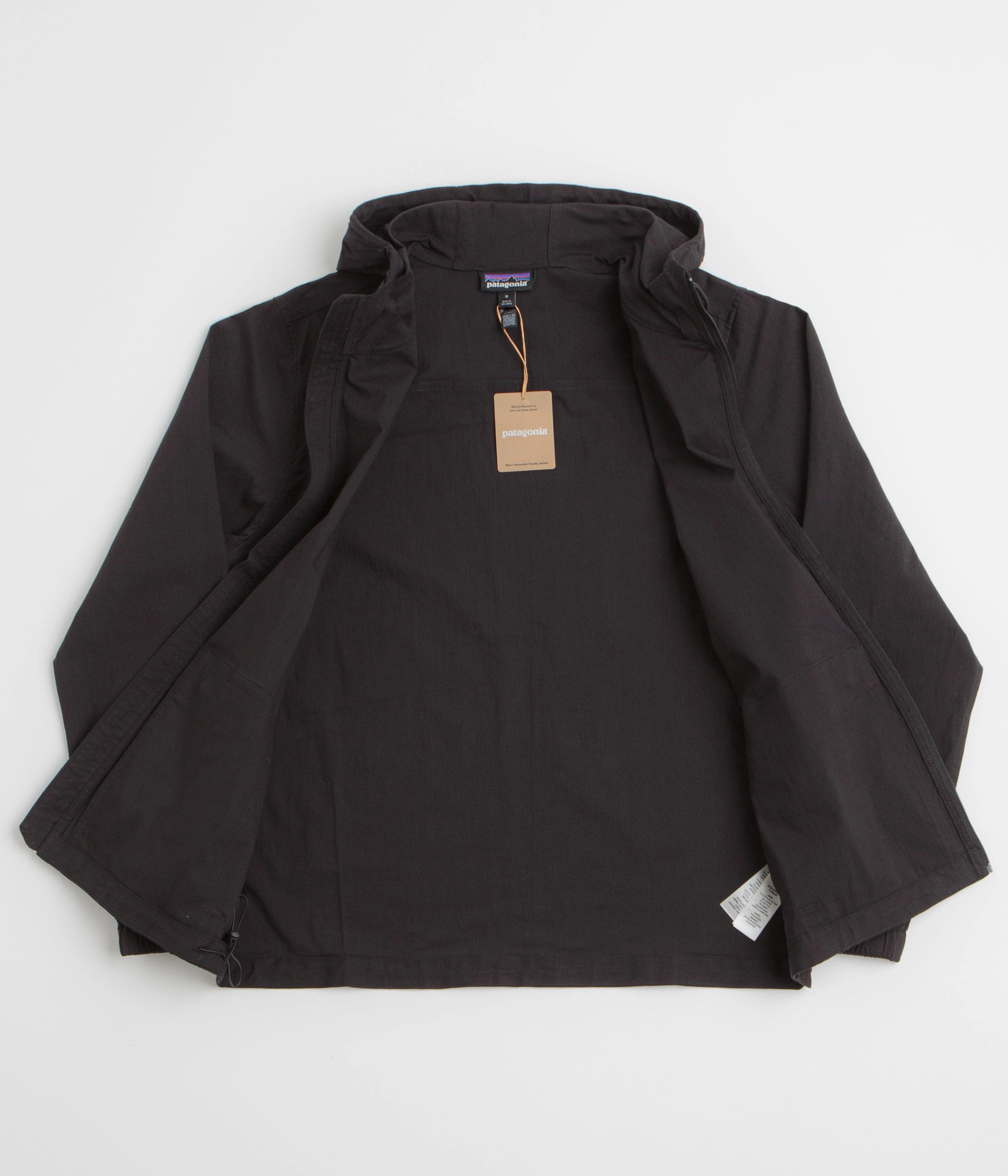 Patagonia Nomader Hoodie Jacket - Black Ventilated Panels Light Outdoor Layer