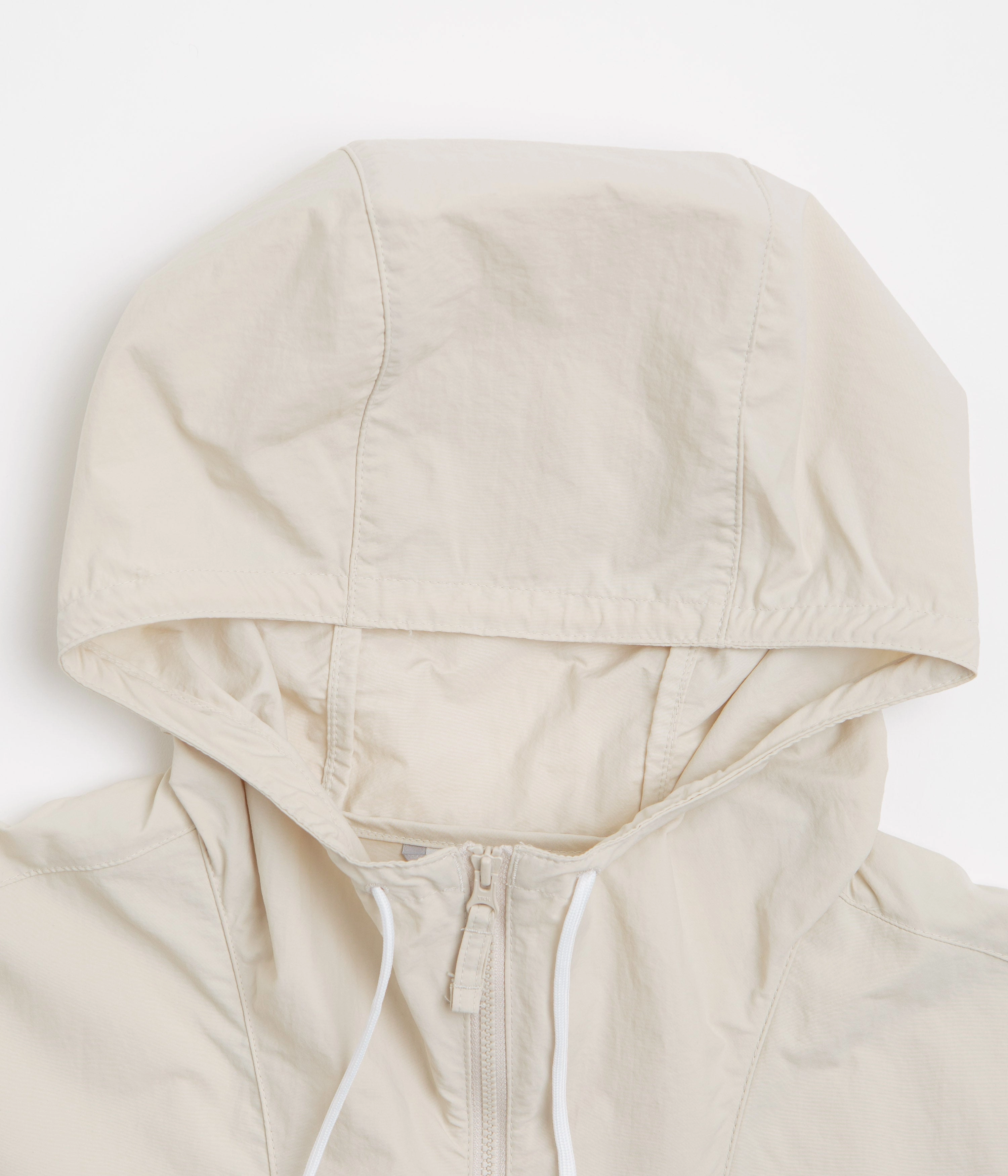 Reflective Detailing Columbia Spire Valley Hooded Windbreaker Jacket - Dark Stone / White