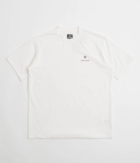 Curved Hem Odor Resistant Material Snow Peak NSD Logo T-Shirt - Off White
