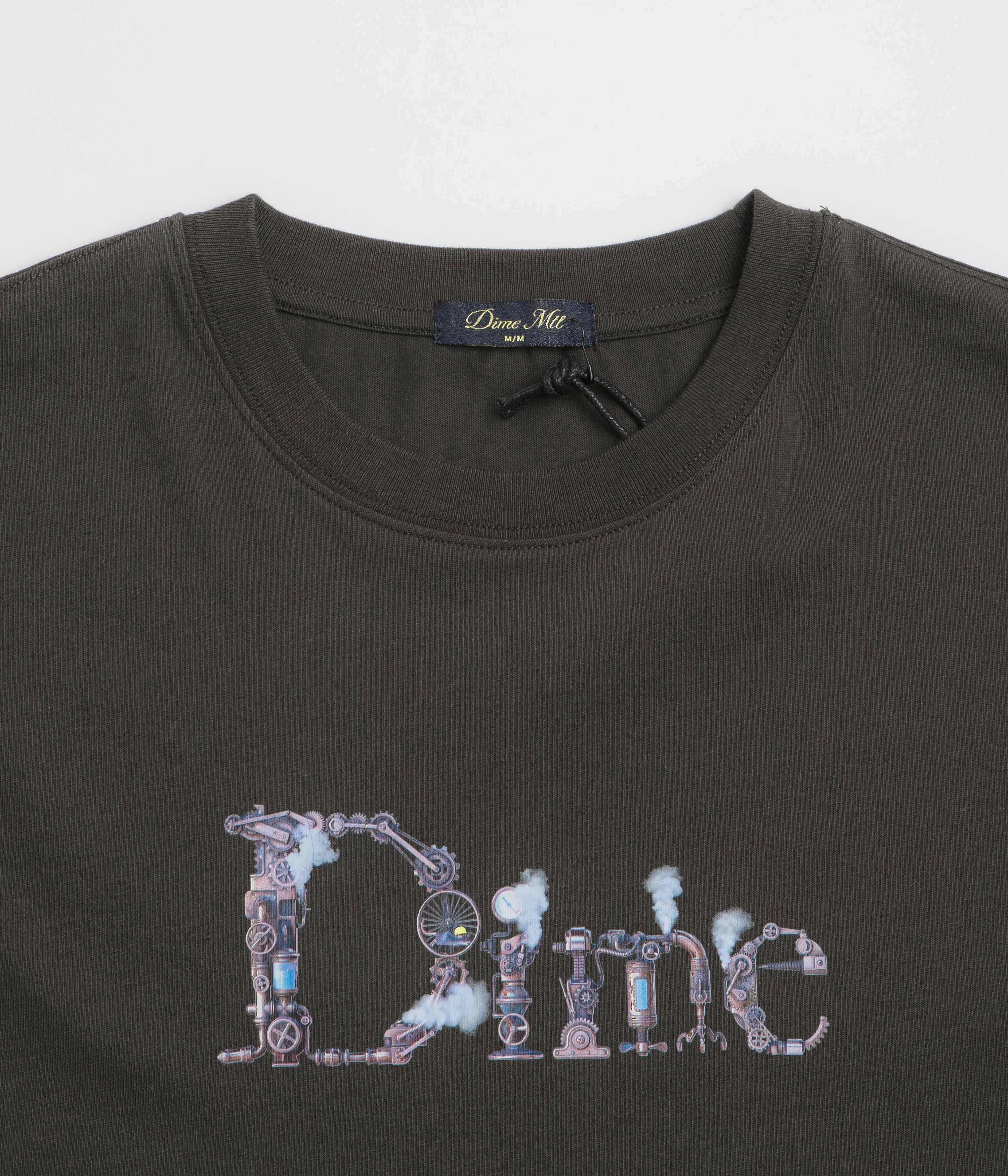 Dime Classic Steampunk T-Shirt - Vintage Black Relaxed Comfort Look Holiday Wear
