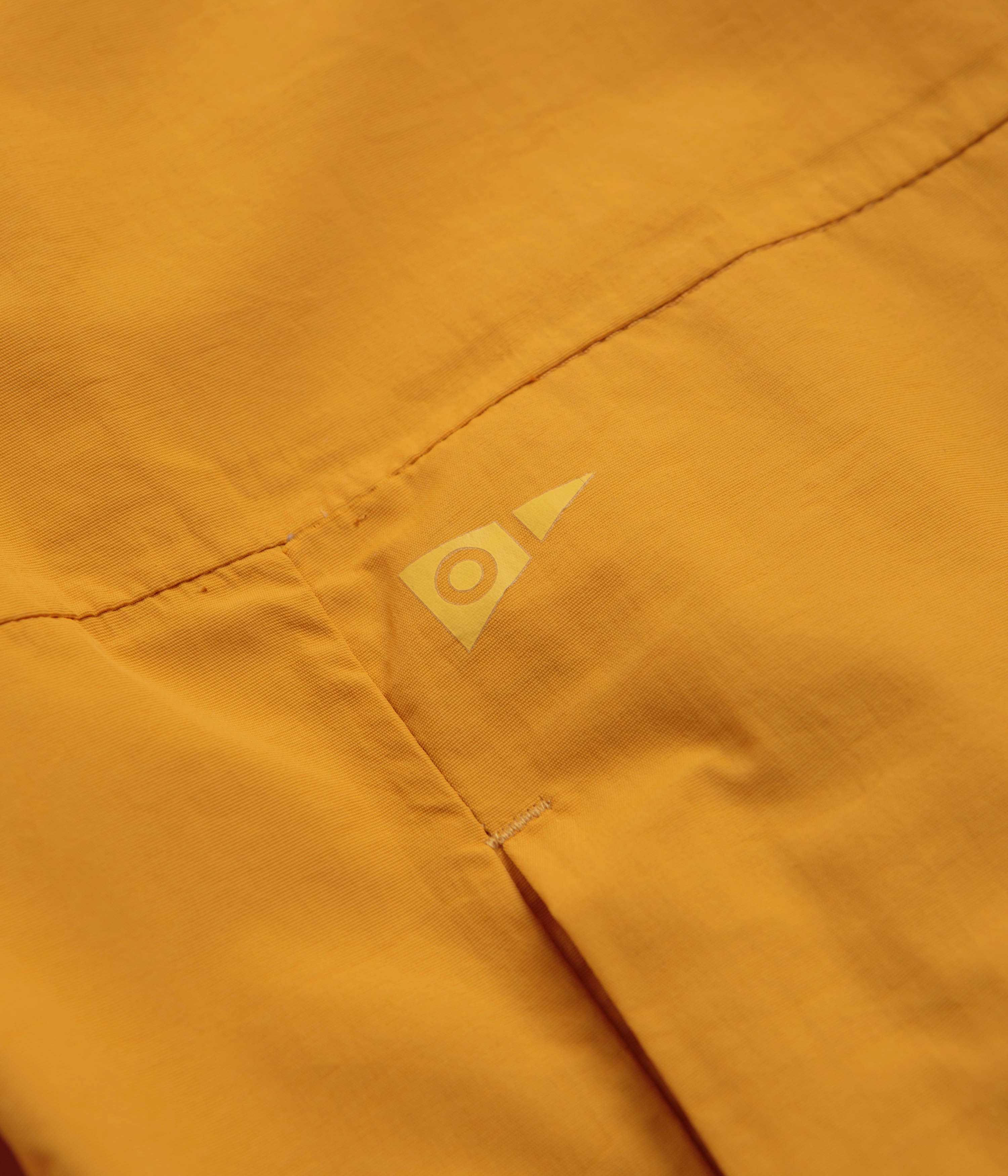 Mollusk Womens Cloud Forest Rain Jacket - Yellow Elastic hem Minimal Daily Fit