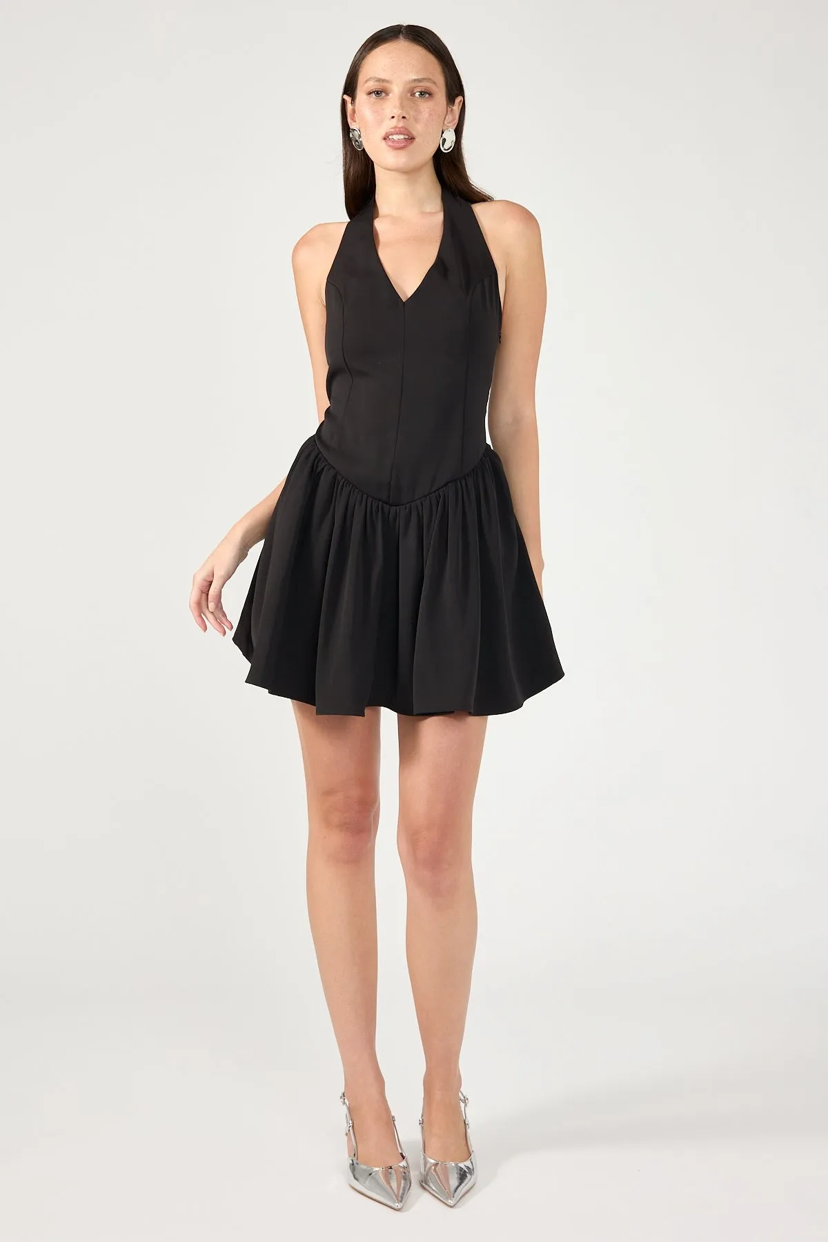 Perfect Stranger Uma Mini Dress Black Adjustable Straps