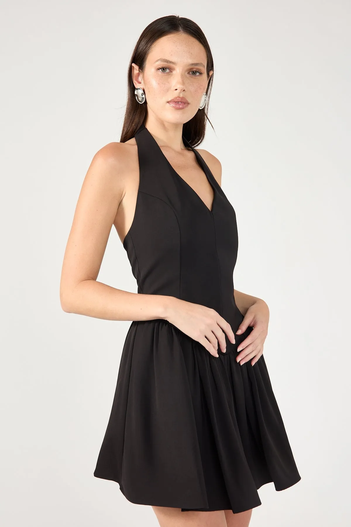 Perfect Stranger Uma Mini Dress Black ReinforcedHem
