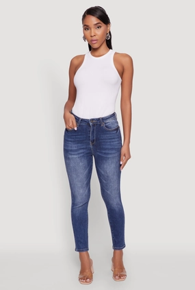 WAX Whiskered Cropped Skinny Jeans Trend Design