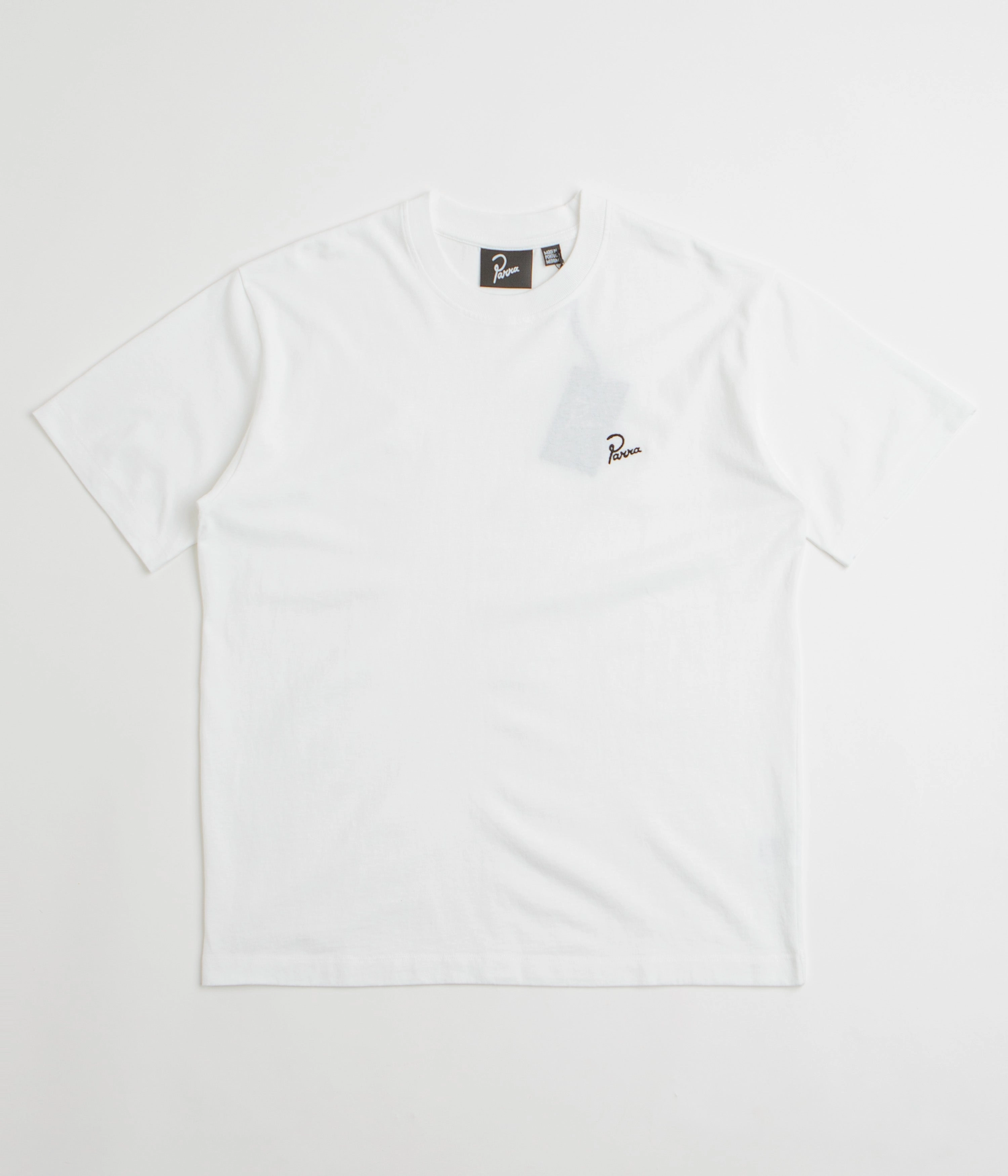 by Parra Signature T-Shirt - White Sweat Absorbent Fashion Fit