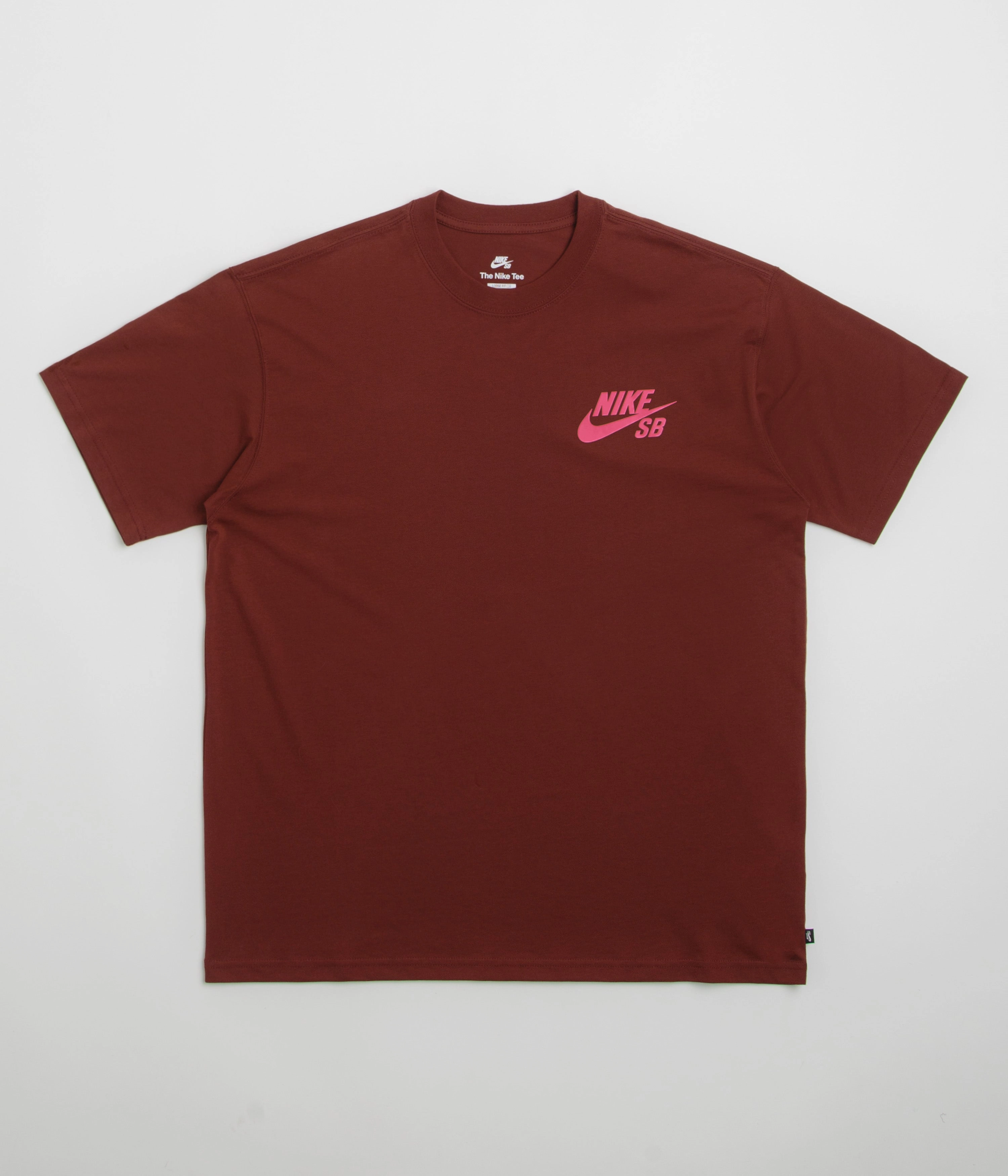 Garment Dyed Finish Holiday Style Nike SB Logo T-Shirt - Dark Team Red