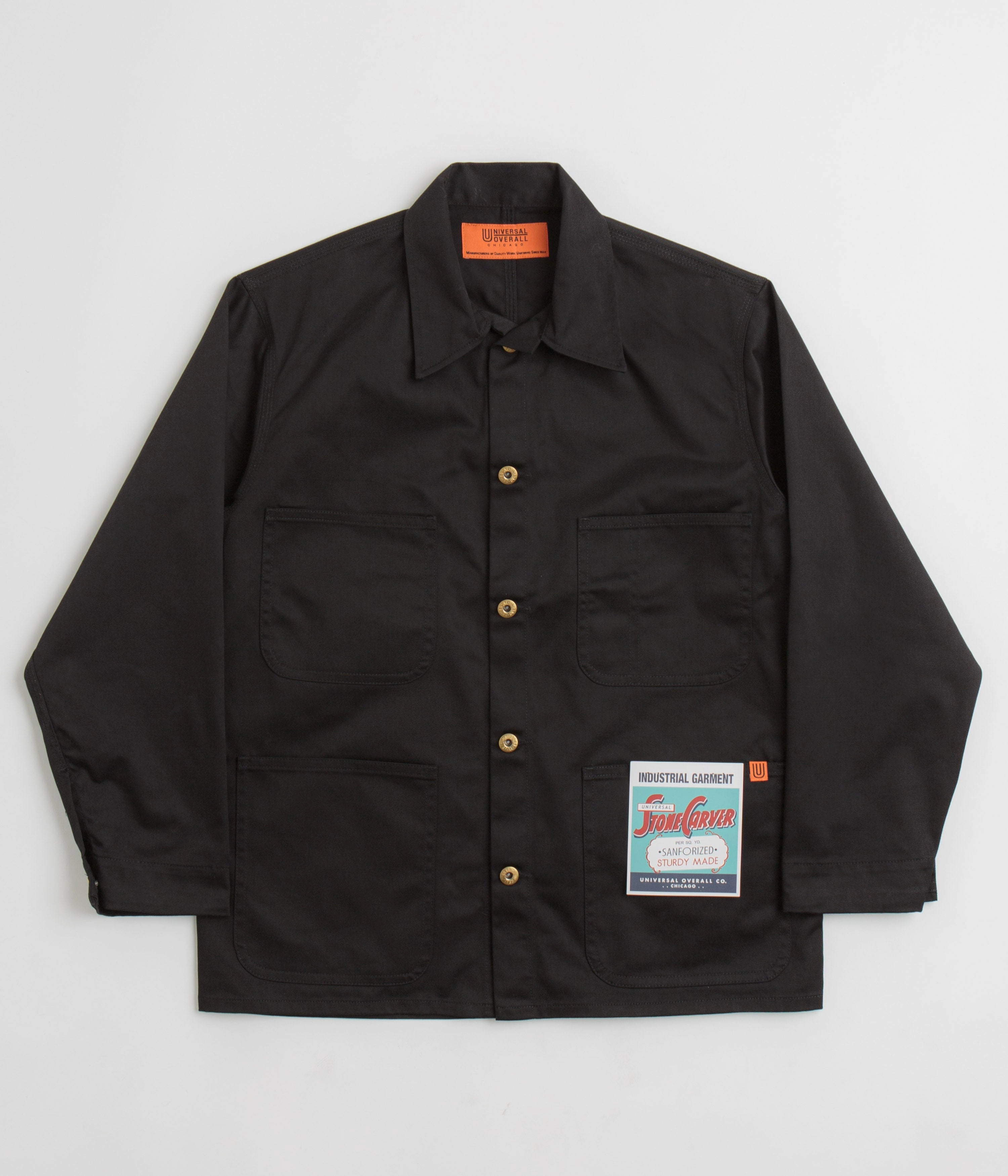 Autumn Ready Universal Overall Classic Coverall Jacket - Black