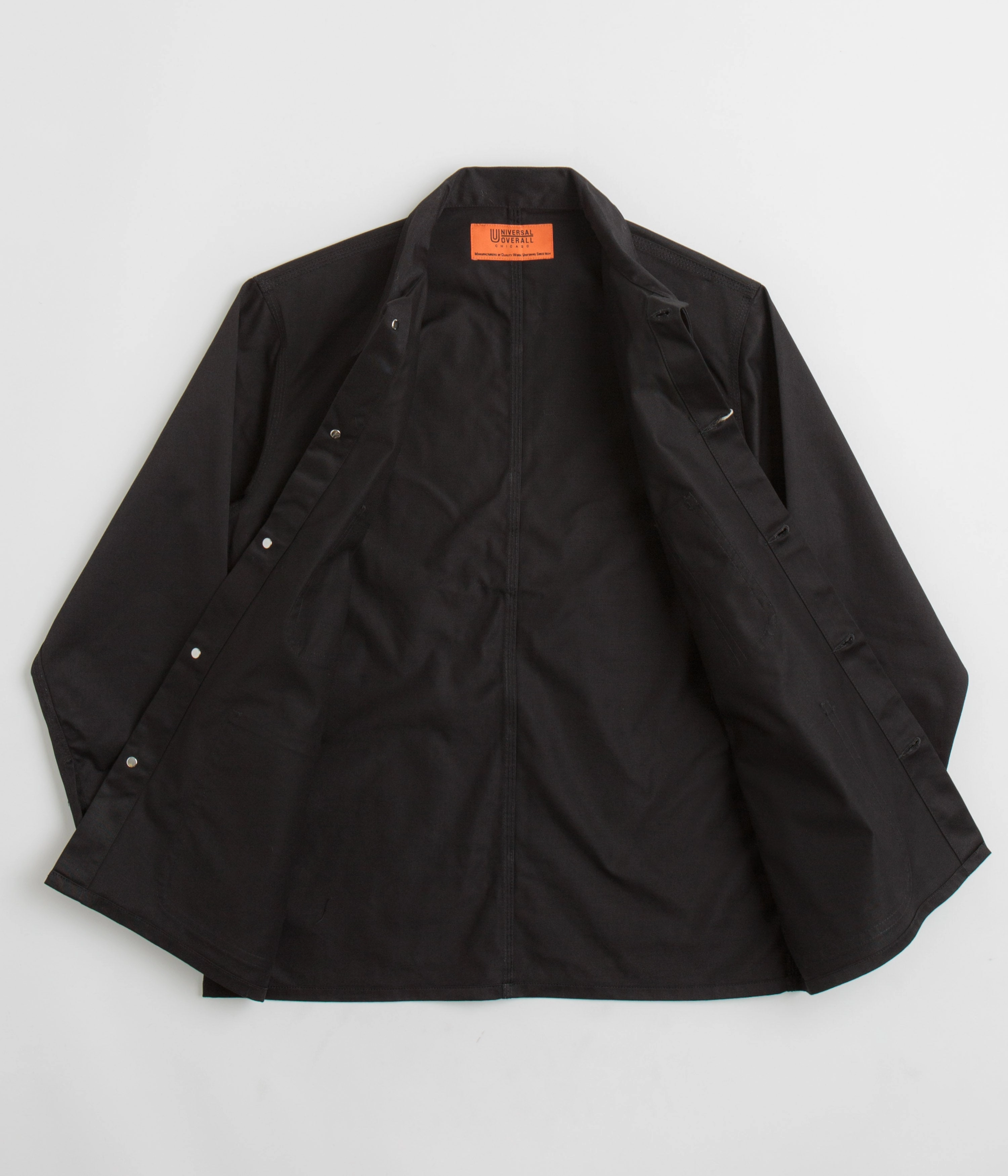 Quick Pull Zipper Universal Overall Classic Coverall Jacket - Black