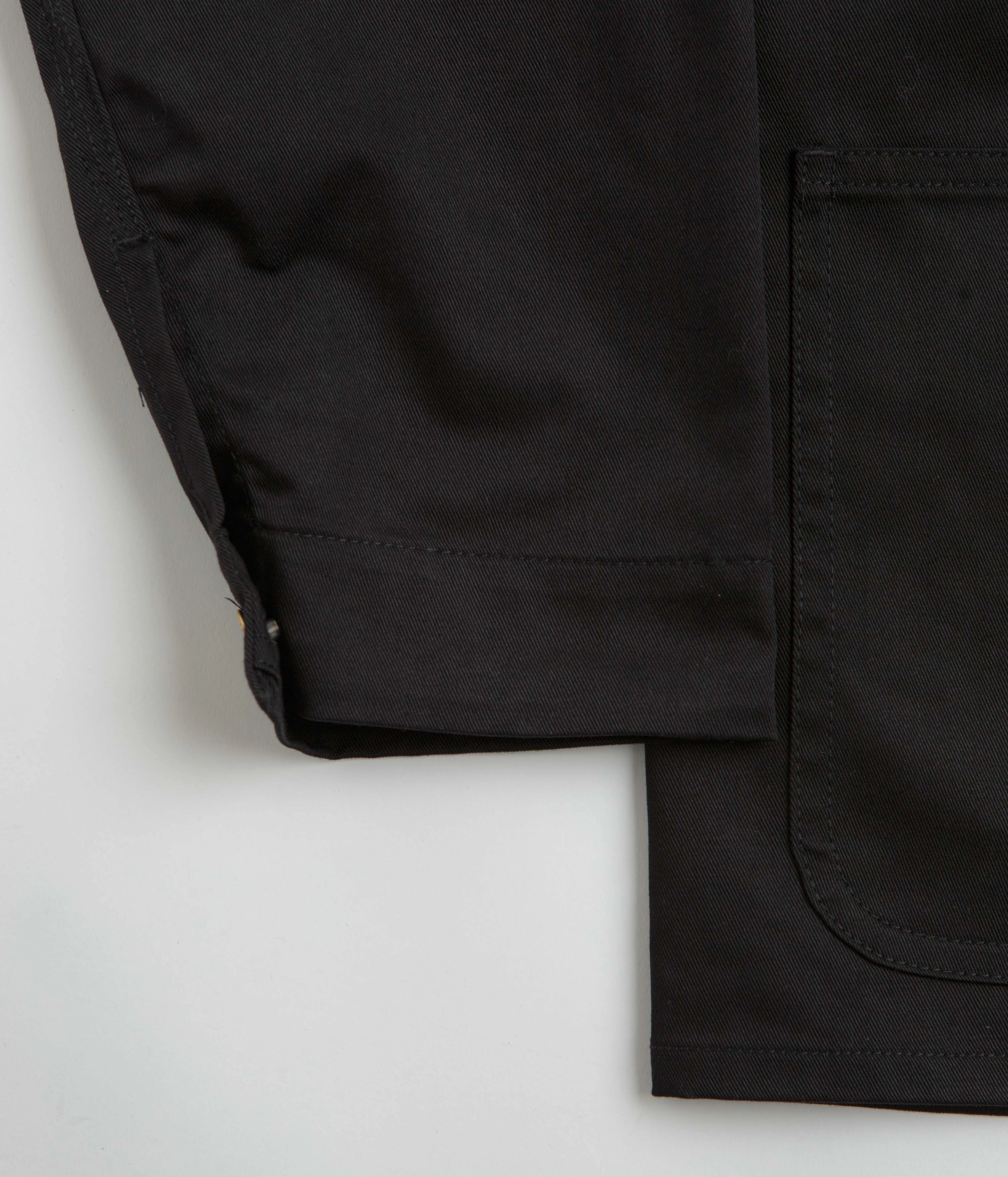 Tech Use Clean Minimal Look Universal Overall Classic Coverall Jacket - Black