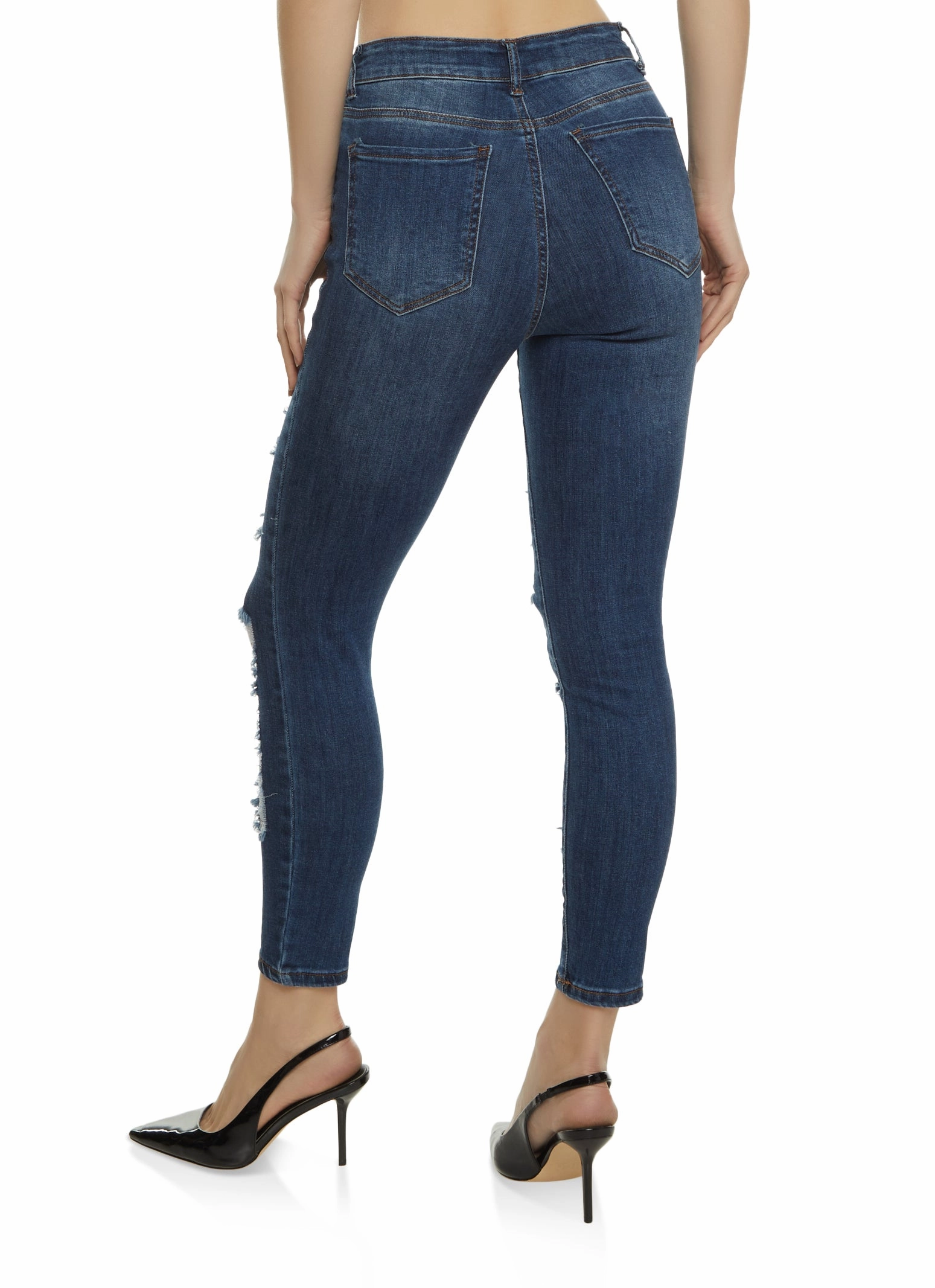 WAX High Rise Distressed Skinny Jeans Artist Vibe Premium