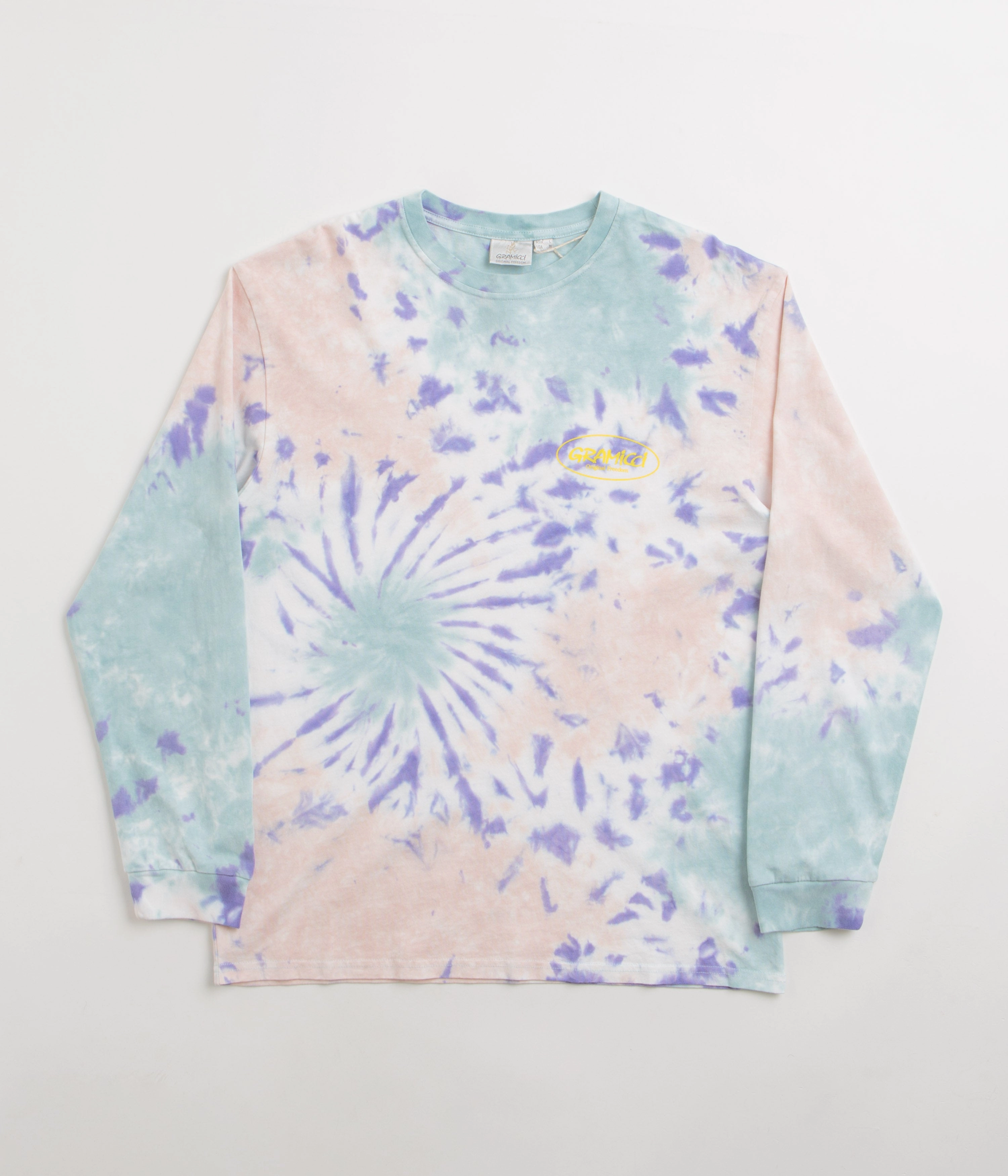 Active Style Gramicci Oval Long Sleeve T-Shirt - Blue Tie Dye