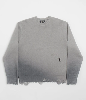 Dime Cat Knit Sweatshirt - Storm Drop Shoulder Design Chilly Wear