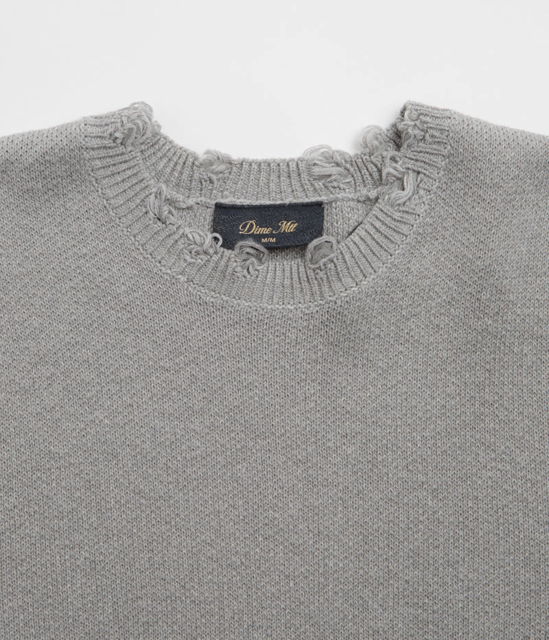 Cold Weather Fashion Dime Cat Knit Sweatshirt - Storm