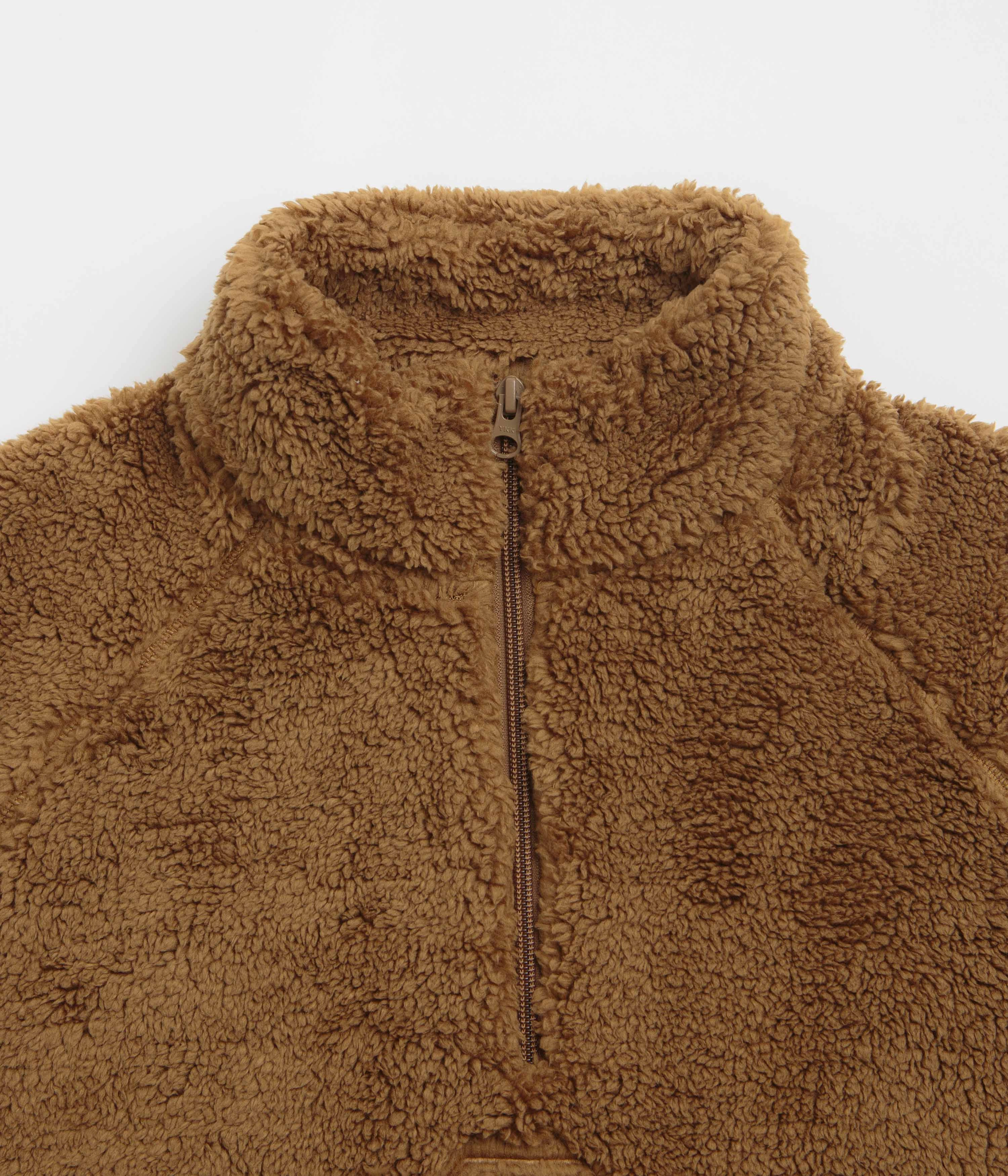 Soft Fabric Look Layering Fashion Pop Trading Company Polar 1/2 Zip Fleece Sweatshirt - Bison