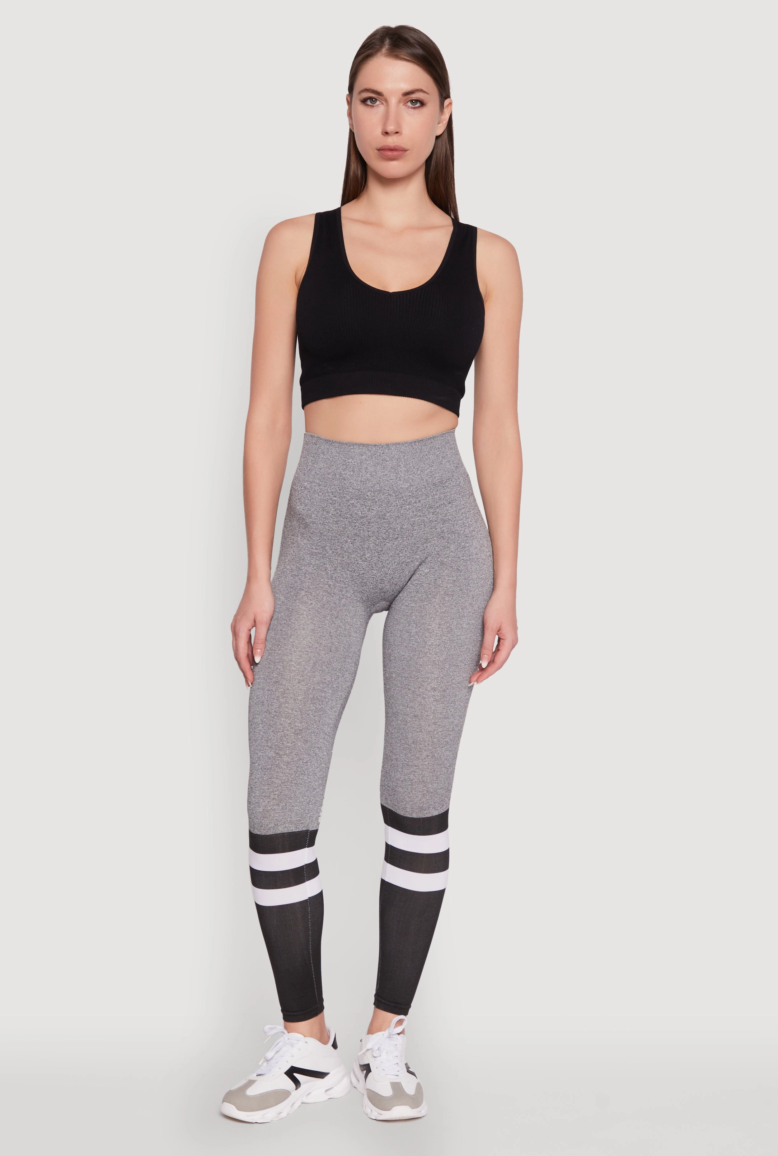 Trendy High Waisted Good Vibes Graphic Leggings Soft and Supportive Comfortable and Sleek