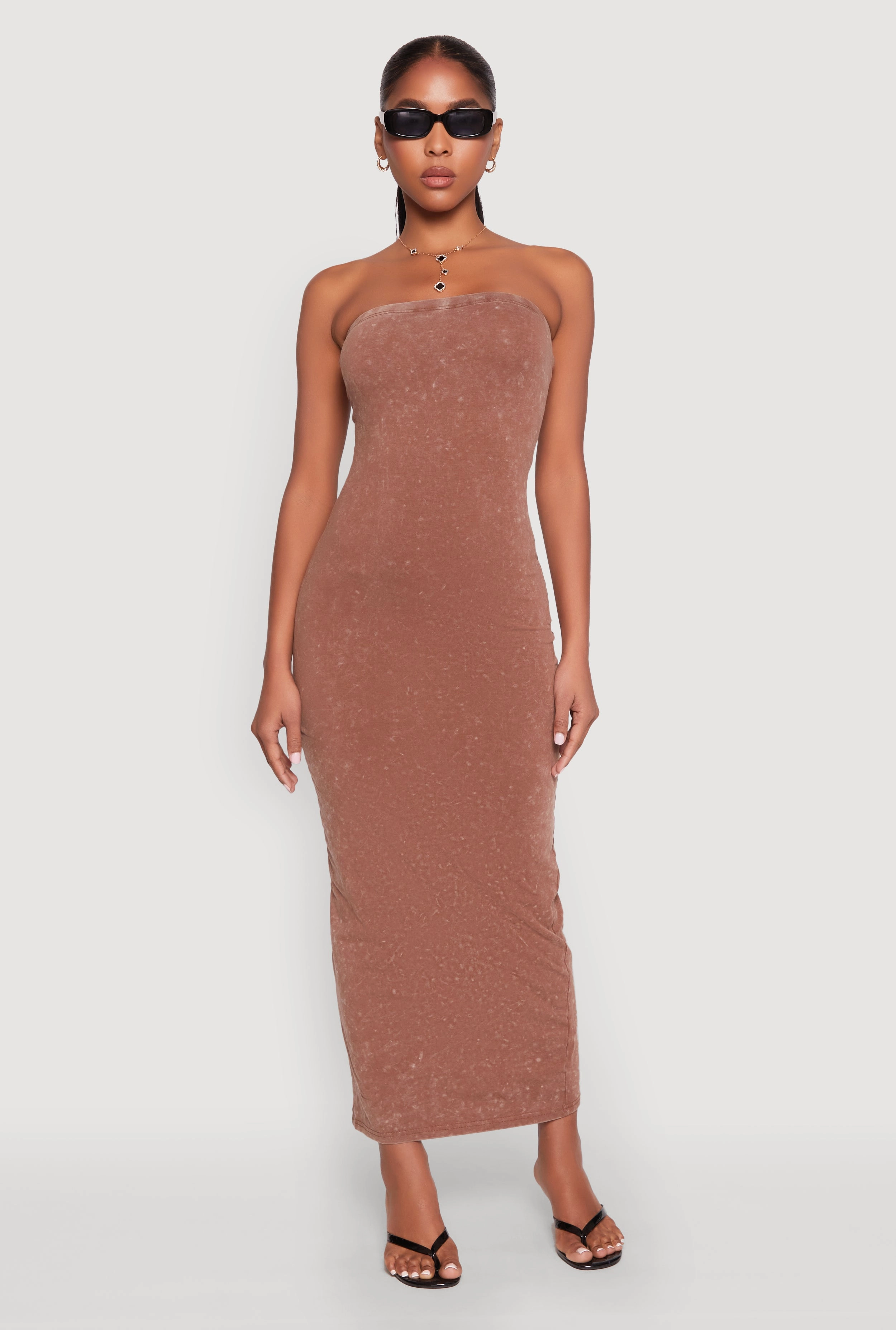 Daisy Mineral Wash Maxi Tube Dress Mid Season Soft Stitch