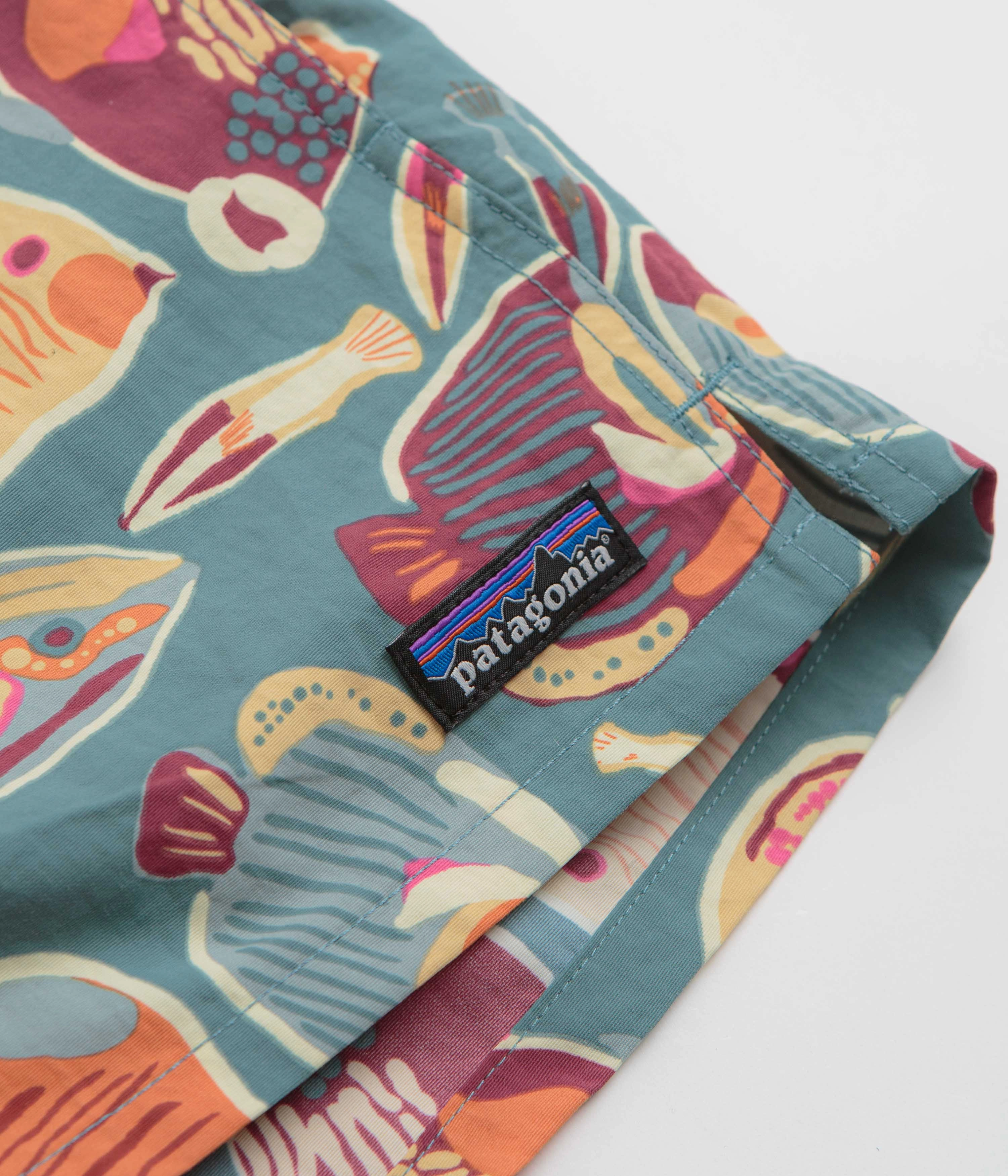 Low Profile Waistband No Bulky Feel Patagonia Womens Barely Baggies 2.5" Shorts - Flourish: Abundant Blue