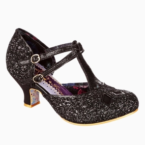 Golden Age Peep Toe Leather Pumps