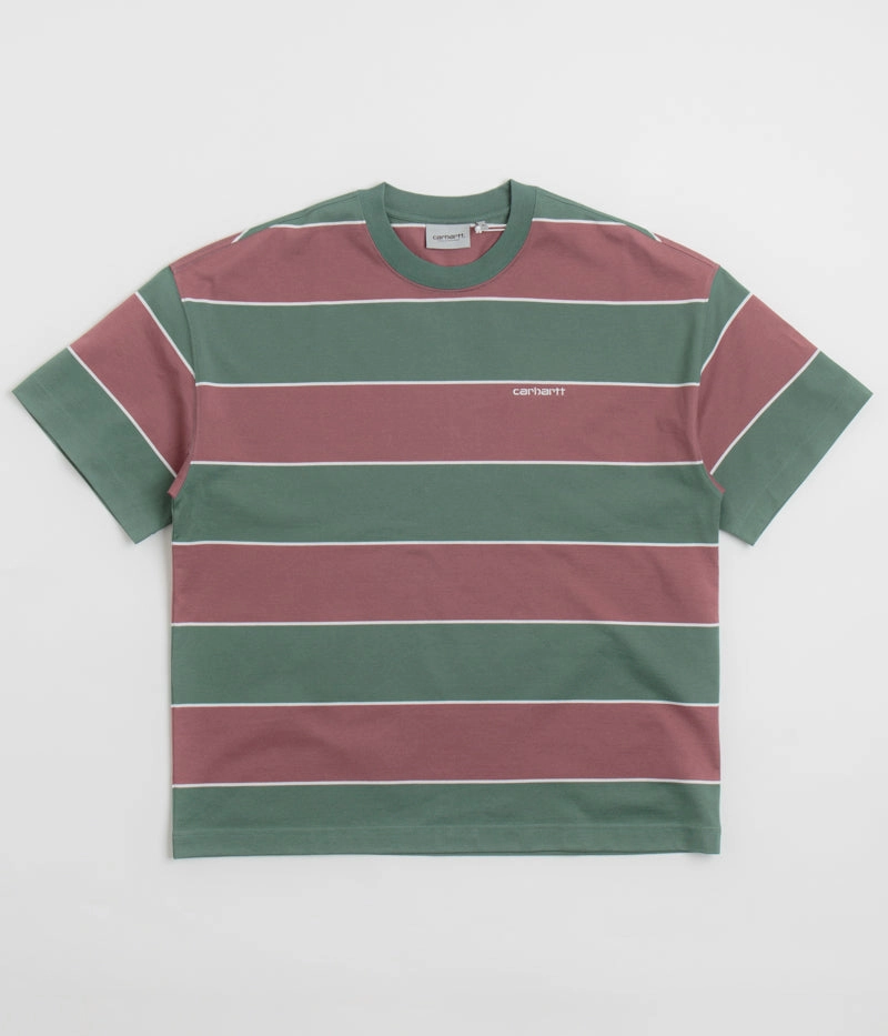 Carhartt Quinby T-Shirt - Quinby Stripe / Silver Pine Relaxed Fit Fashion and Comfort