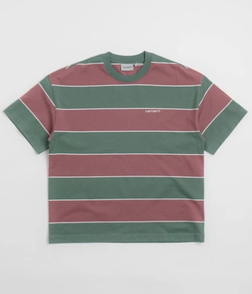 Carhartt Quinby T-Shirt - Quinby Stripe / Silver Pine Relaxed Fit Fashion and Comfort