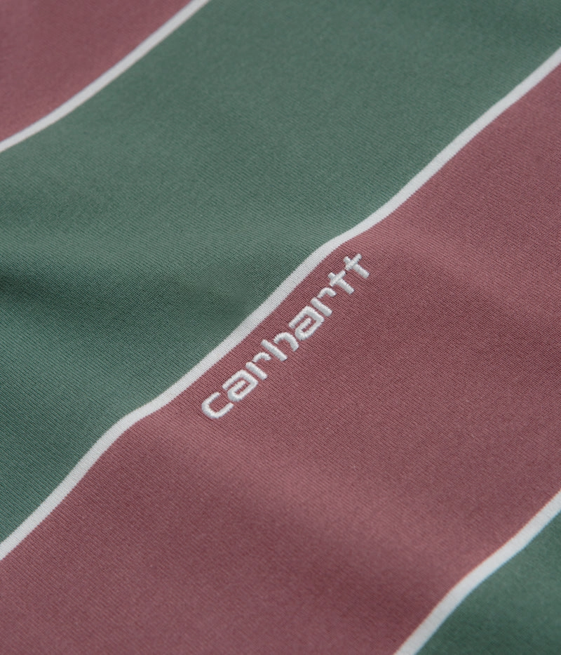 Lightweight Shirt Carhartt Quinby T-Shirt - Quinby Stripe / Silver Pine