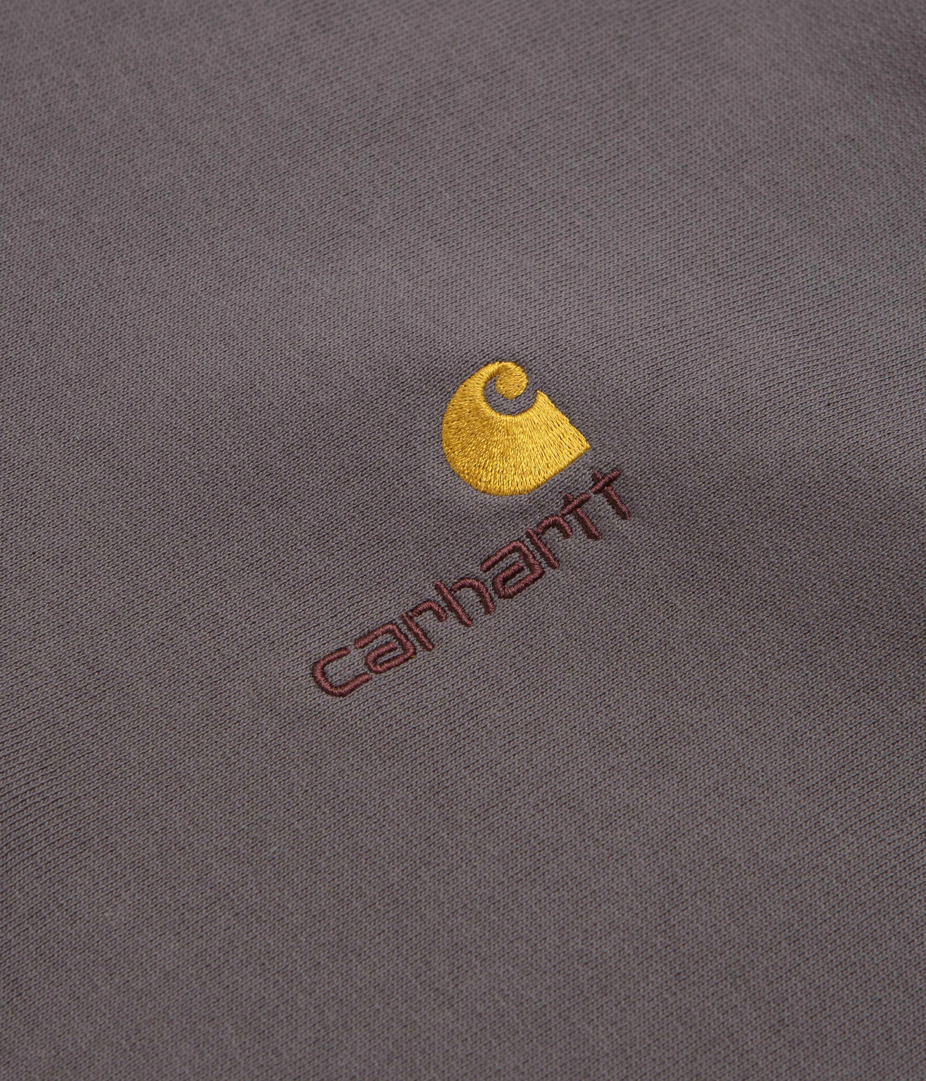 Versatile Apparel Carhartt Half Zip American Script Sweatshirt - Porphyry