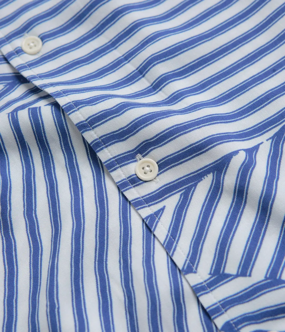YMC Malick Shirt - Blue / White Student Essential
