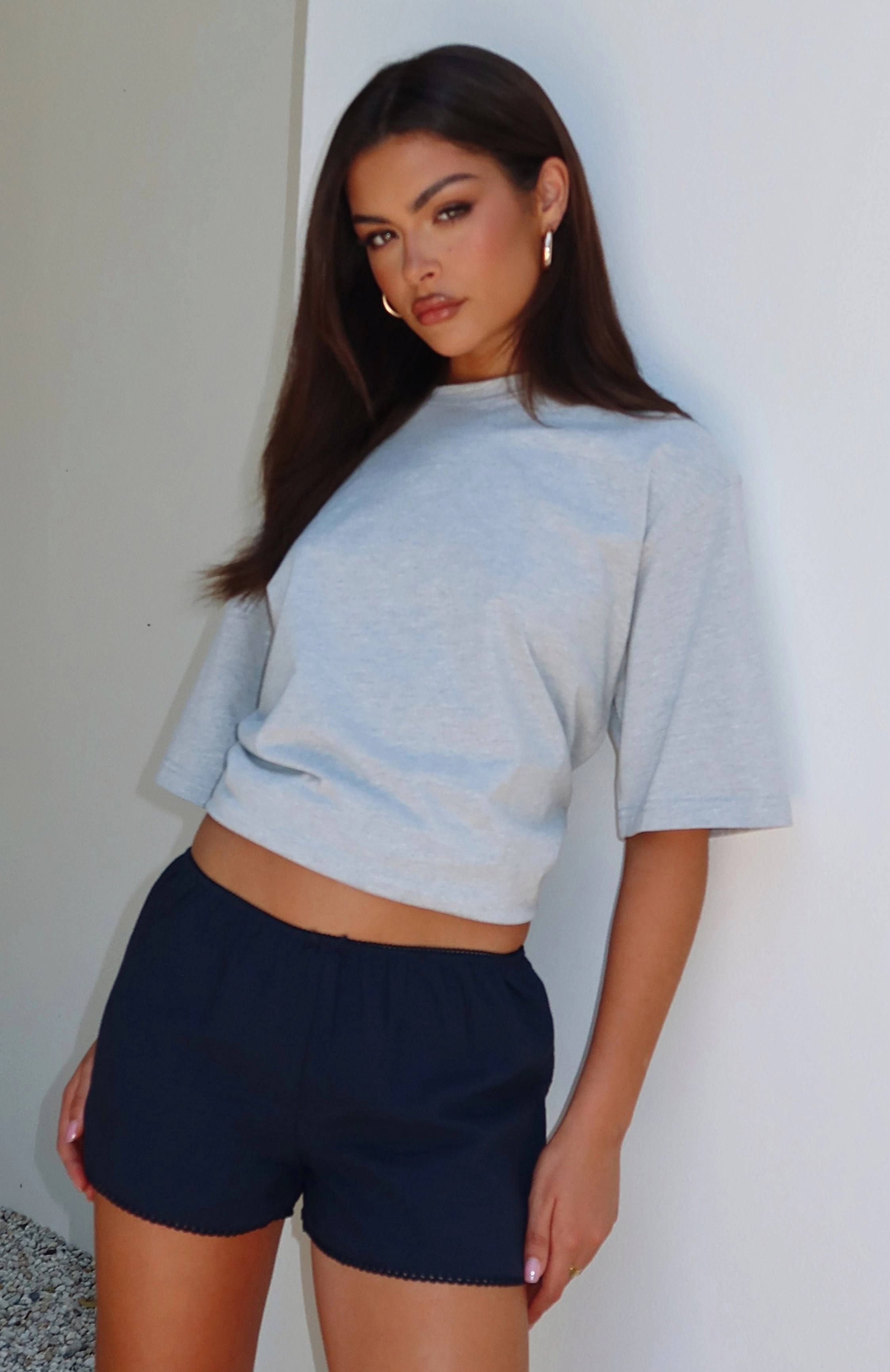 Summer Time Love Shorts Navy Sporty Edge Smooth Fabric