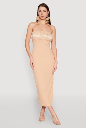 Weekend Style Easy Go Empire Waist Slit Back Maxi Dress