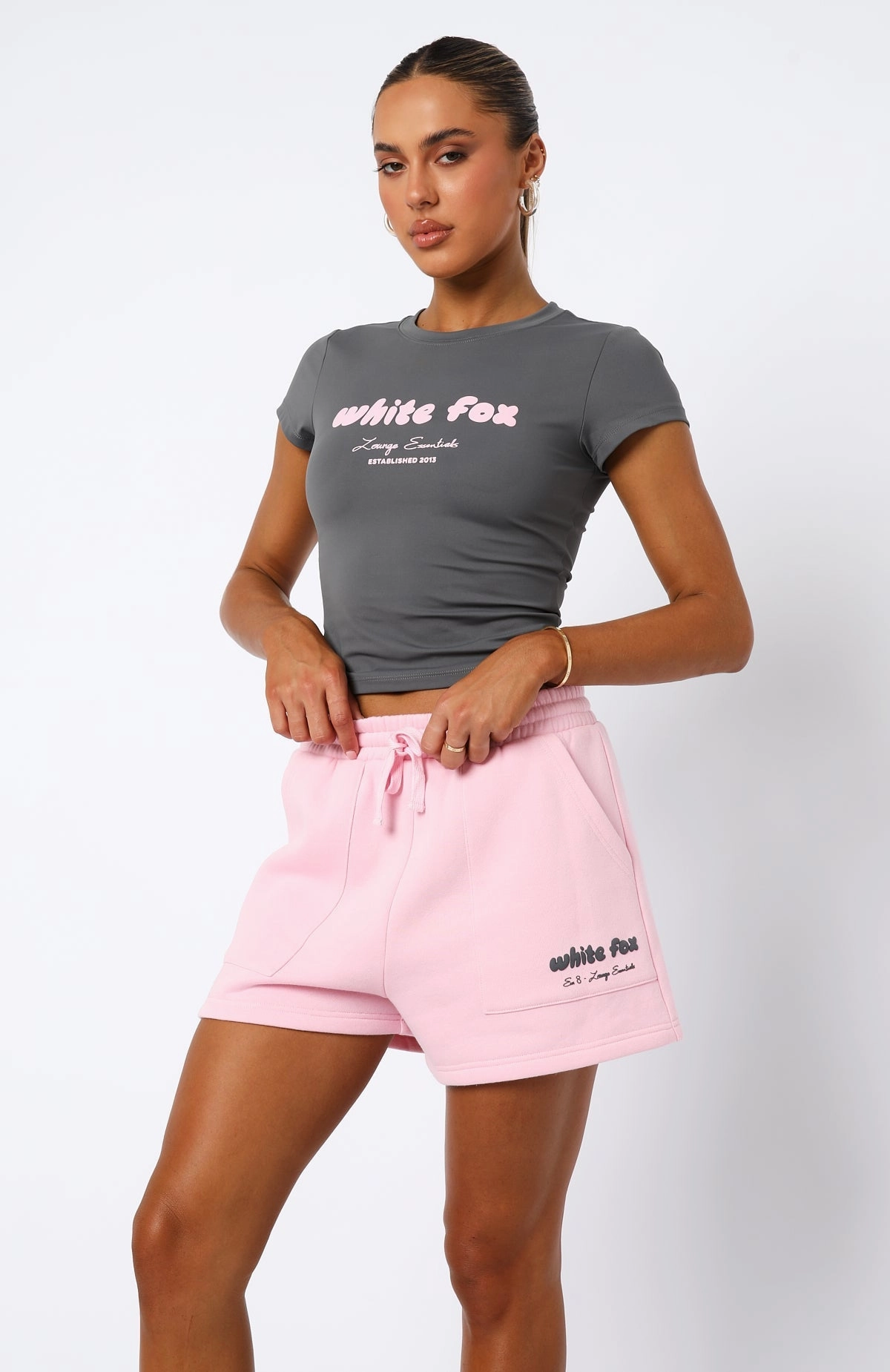 Roll Up Cuff Design Era 8 Lounge Shorts Marshmallow