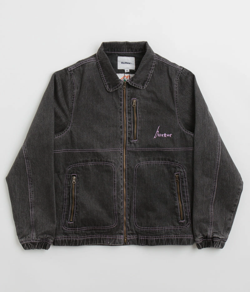 Butter Goods Device Denim Jacket - Washed Grey Lightweight Lining