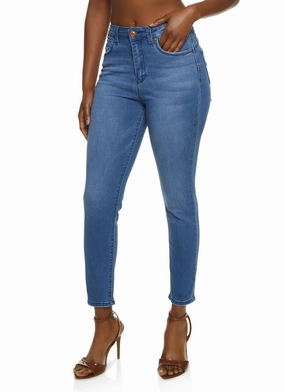 Calm Aesthetic Daily Wear Nature Lover WAX Solid High Waisted Skinny Jeans