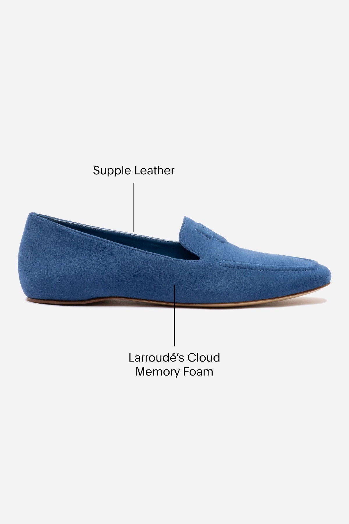 Effortless Comfort Trend Sprint Penny Loafer In Blue Stoned Suede