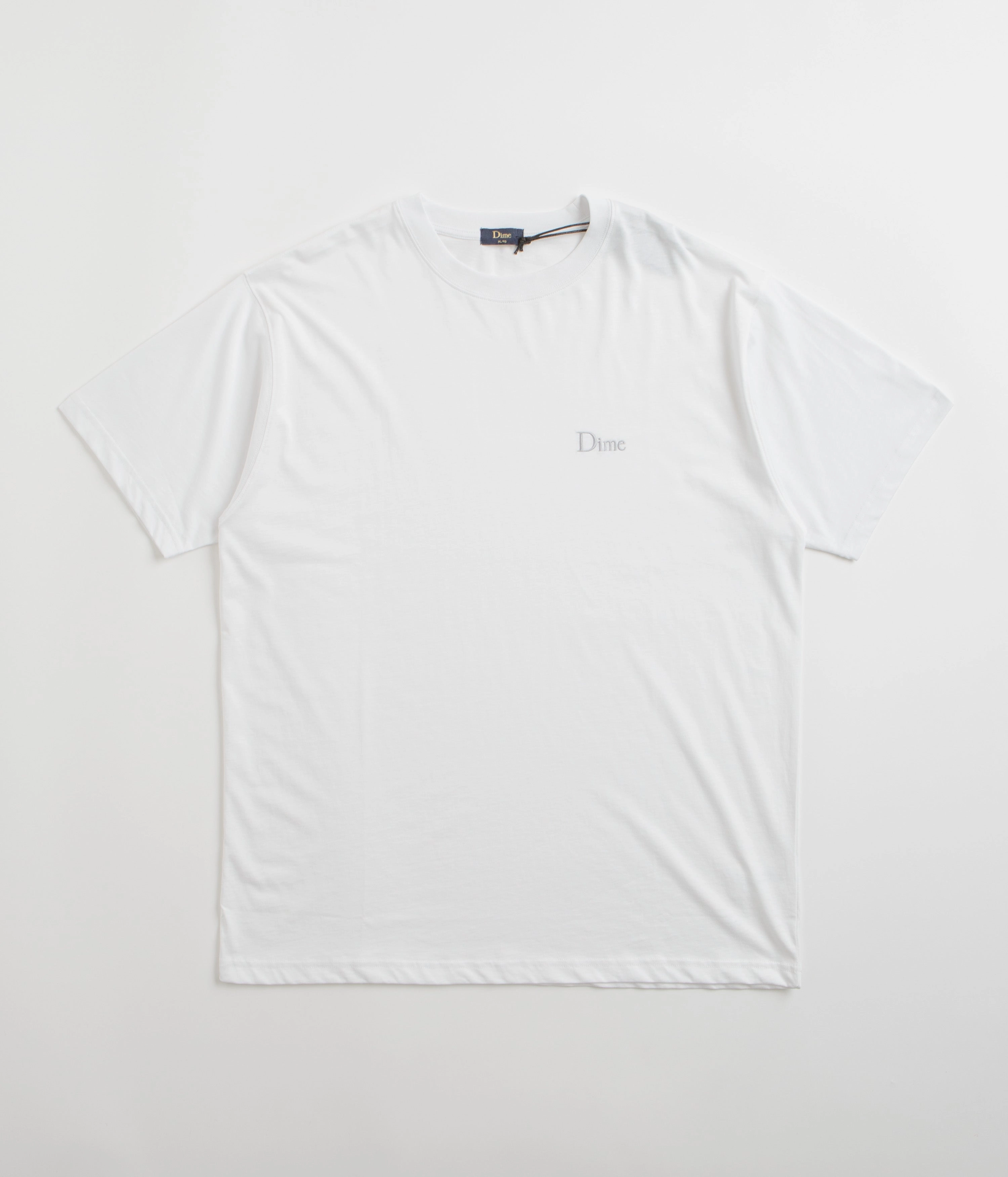 Dime Classic Small Logo T-Shirt - White Everyday Essential cycling outfit