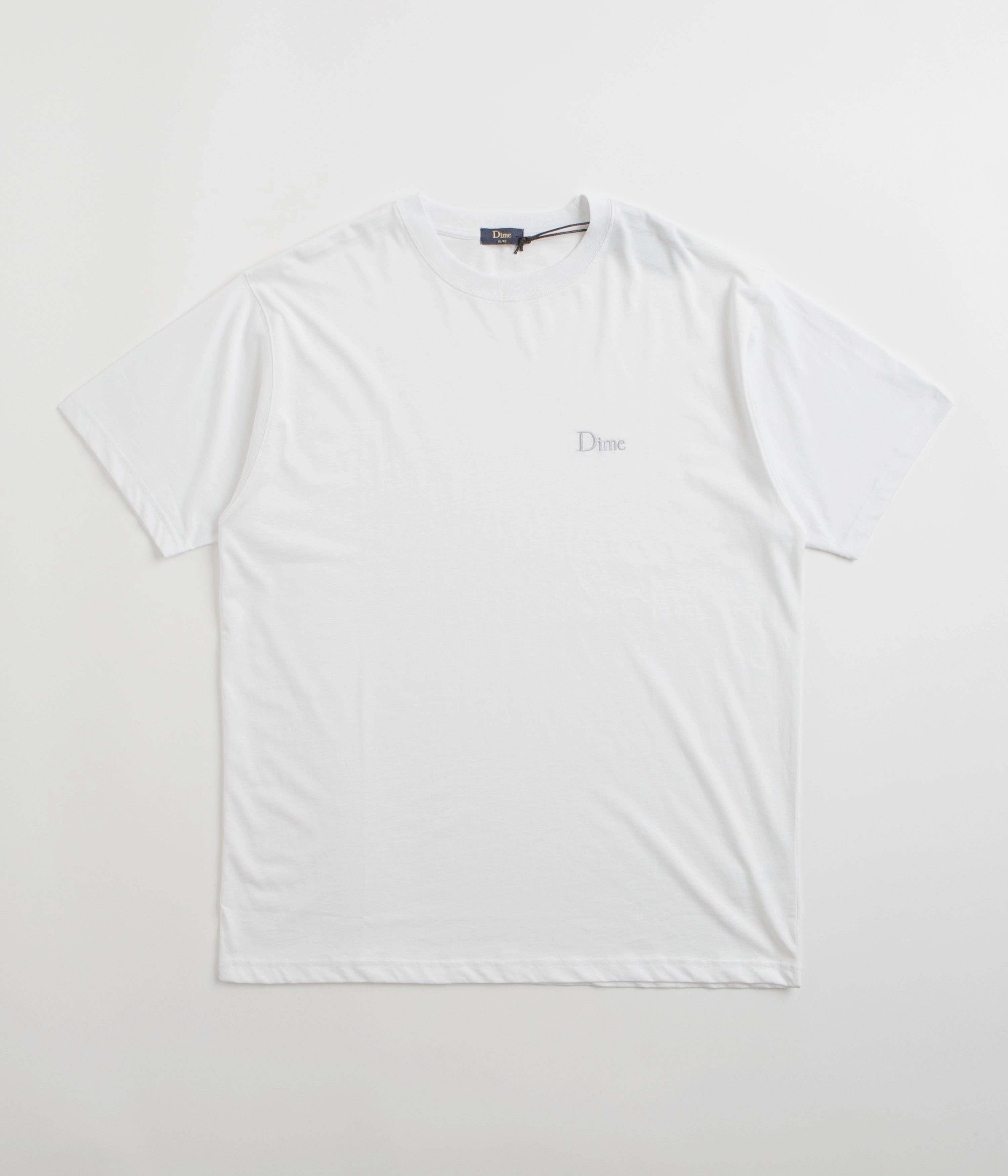 Weekend Essential Chill Vibe Dime Classic Small Logo T-Shirt - White