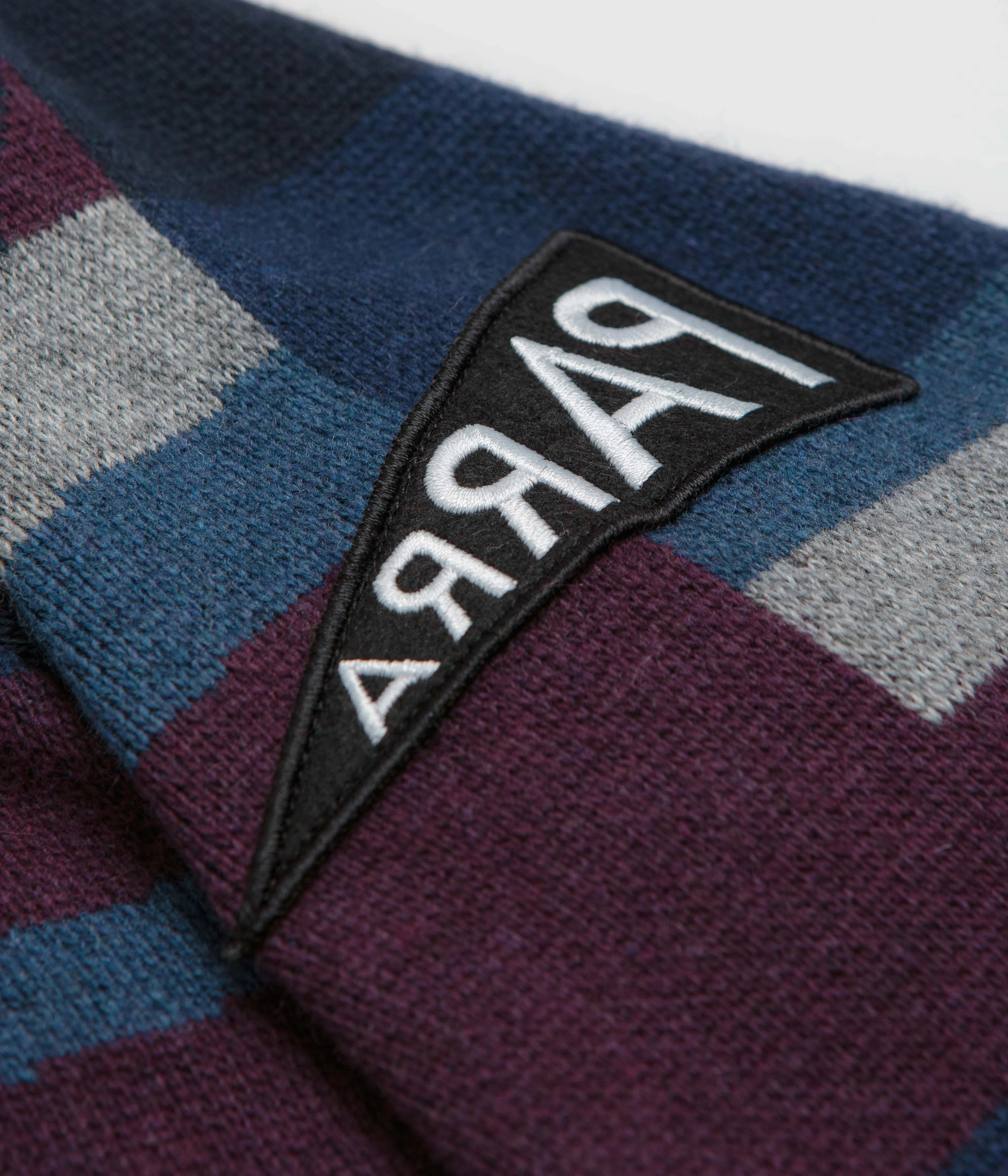 by Parra Patched Your Work Knitted Sweatshirt - Blue Chilly Knit
