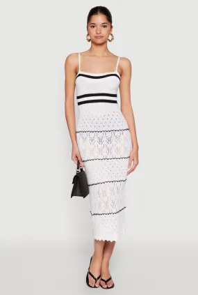 Soft color Floral-Pattern Almost Famous Contrast Trim Midi Dress