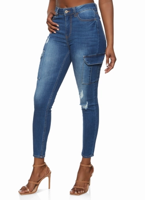 WAX Cargo Pocket Skinny Jeans Vintage Lover Teen Outfit