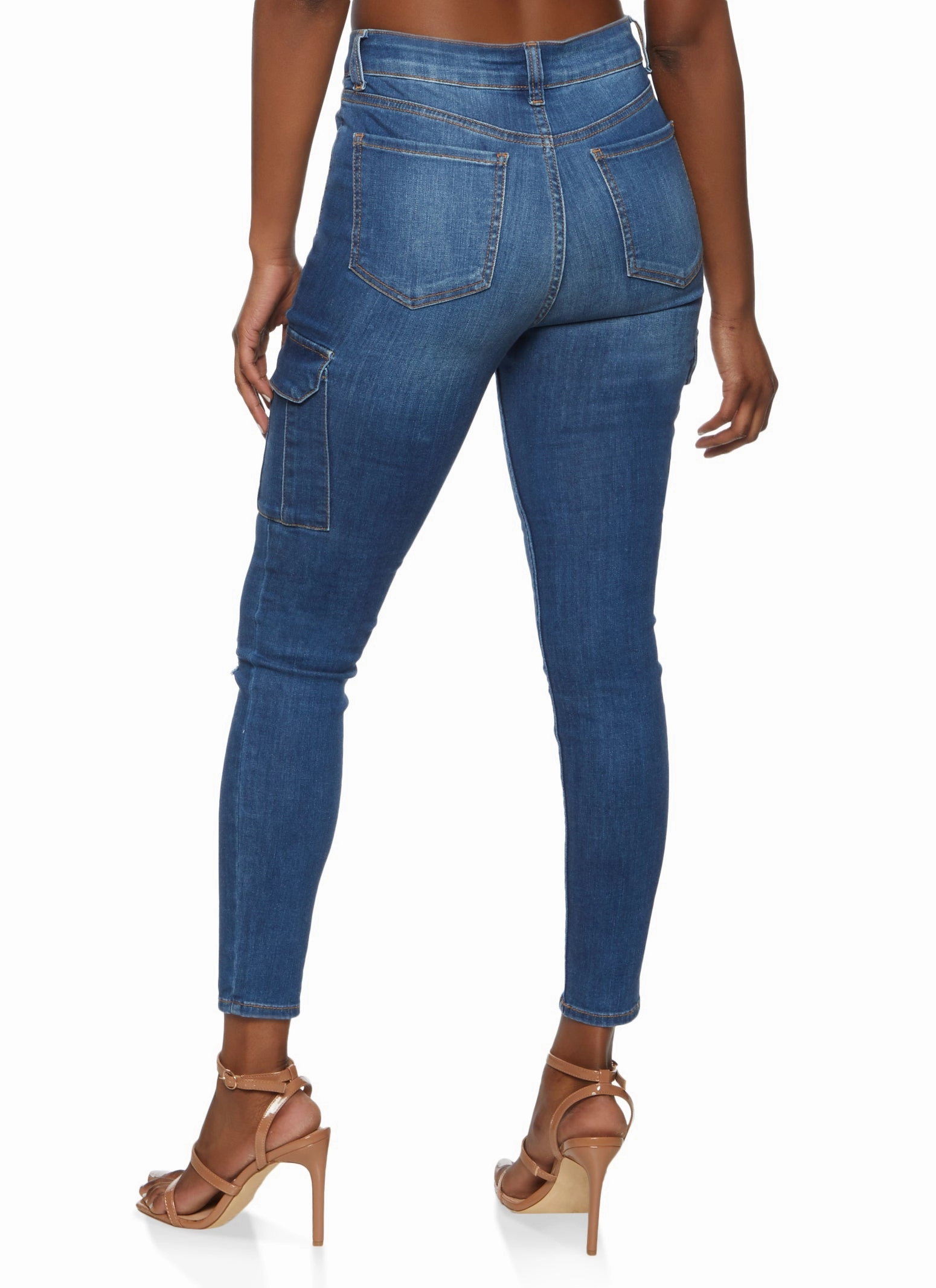 Popular Option WAX Cargo Pocket Skinny Jeans
