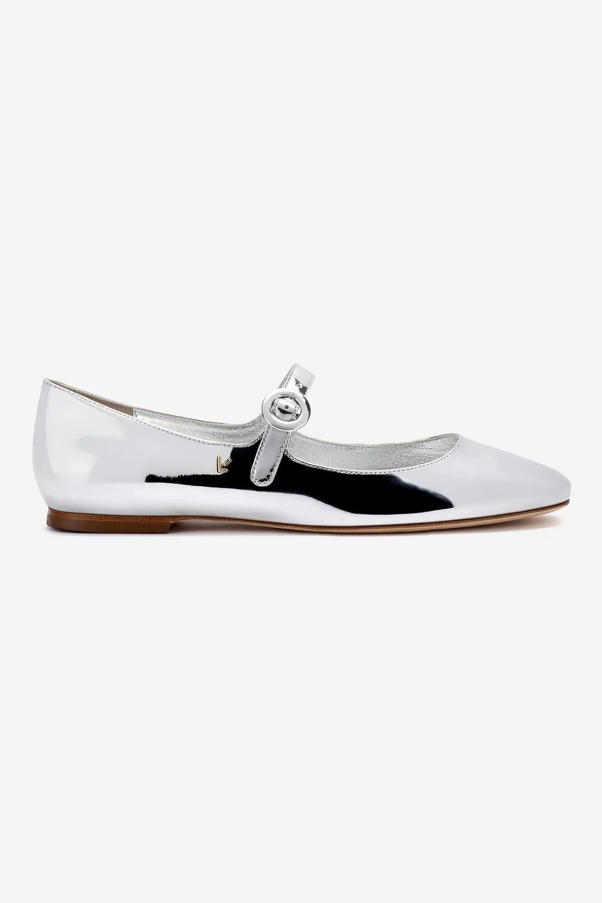 Blair Ballet Flat In Silver Specchio Timeless Comfort Shoes Light Show