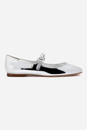 Step Free Plaza Mood Blair Ballet Flat In Silver Specchio