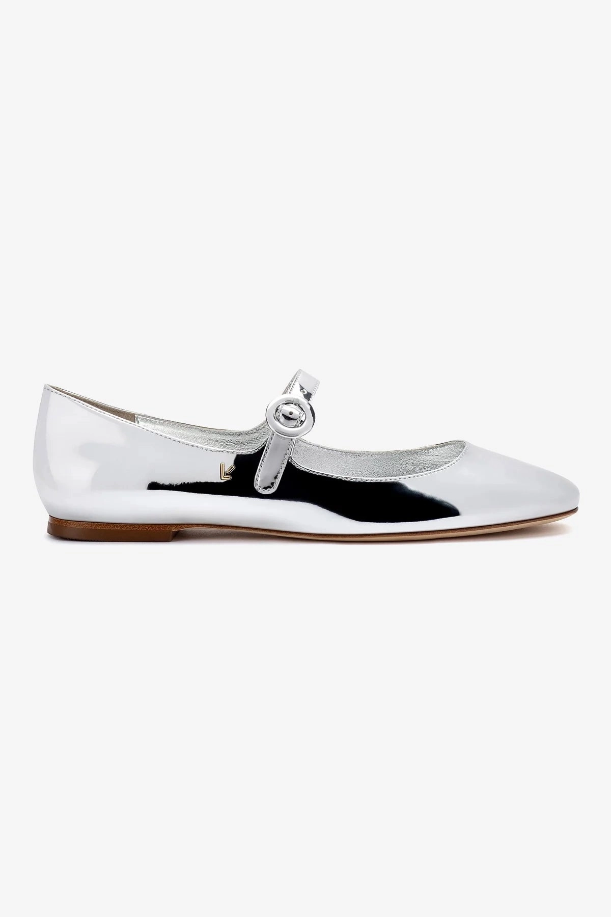 Tree Glow Block Stroll Blair Ballet Flat In Silver Specchio