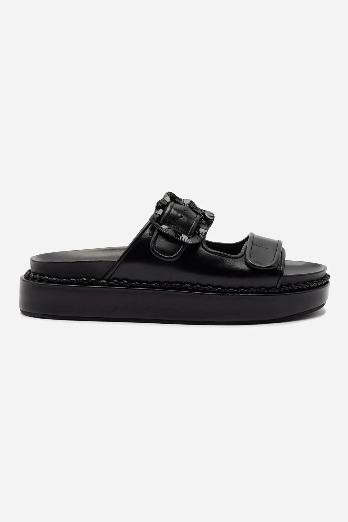 Lightweight Cushioning Relaxing Shoes Maui Slide In Black Leather