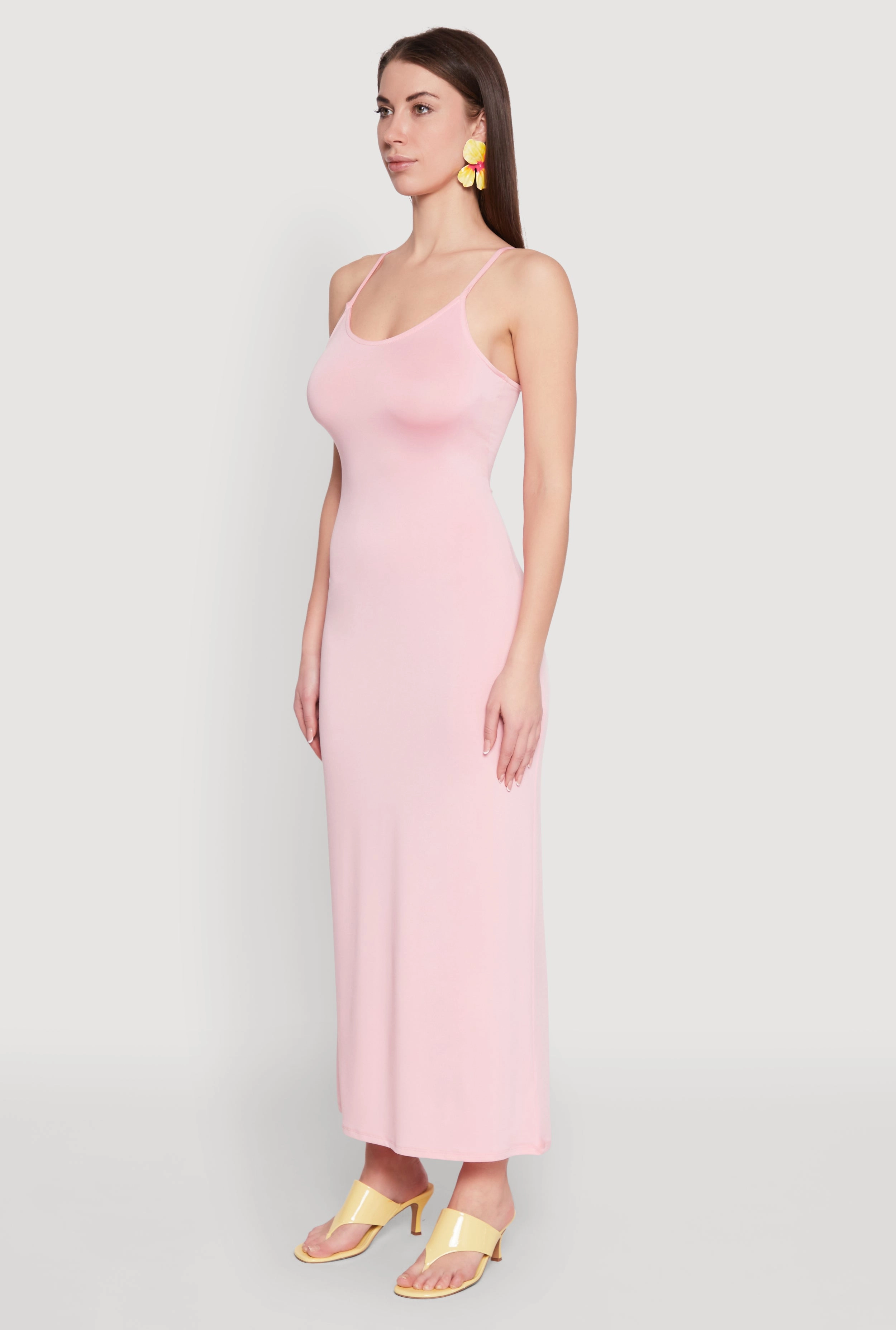 Scoop Neck Cami Maxi Dress Flattering Layers