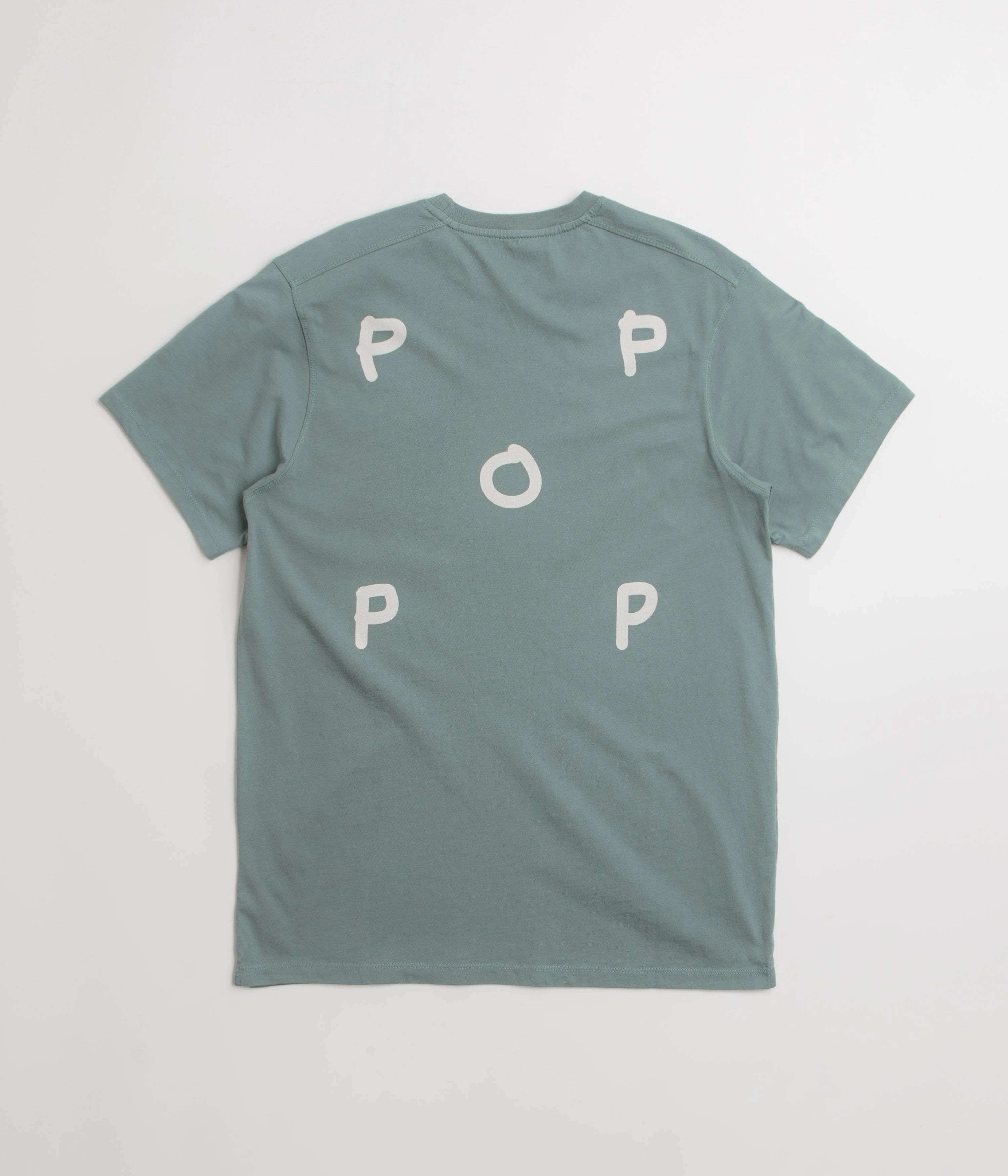 Pop Trading Company BYOBSS Logo T-Shirt - Stormy Sea Cashmere combination